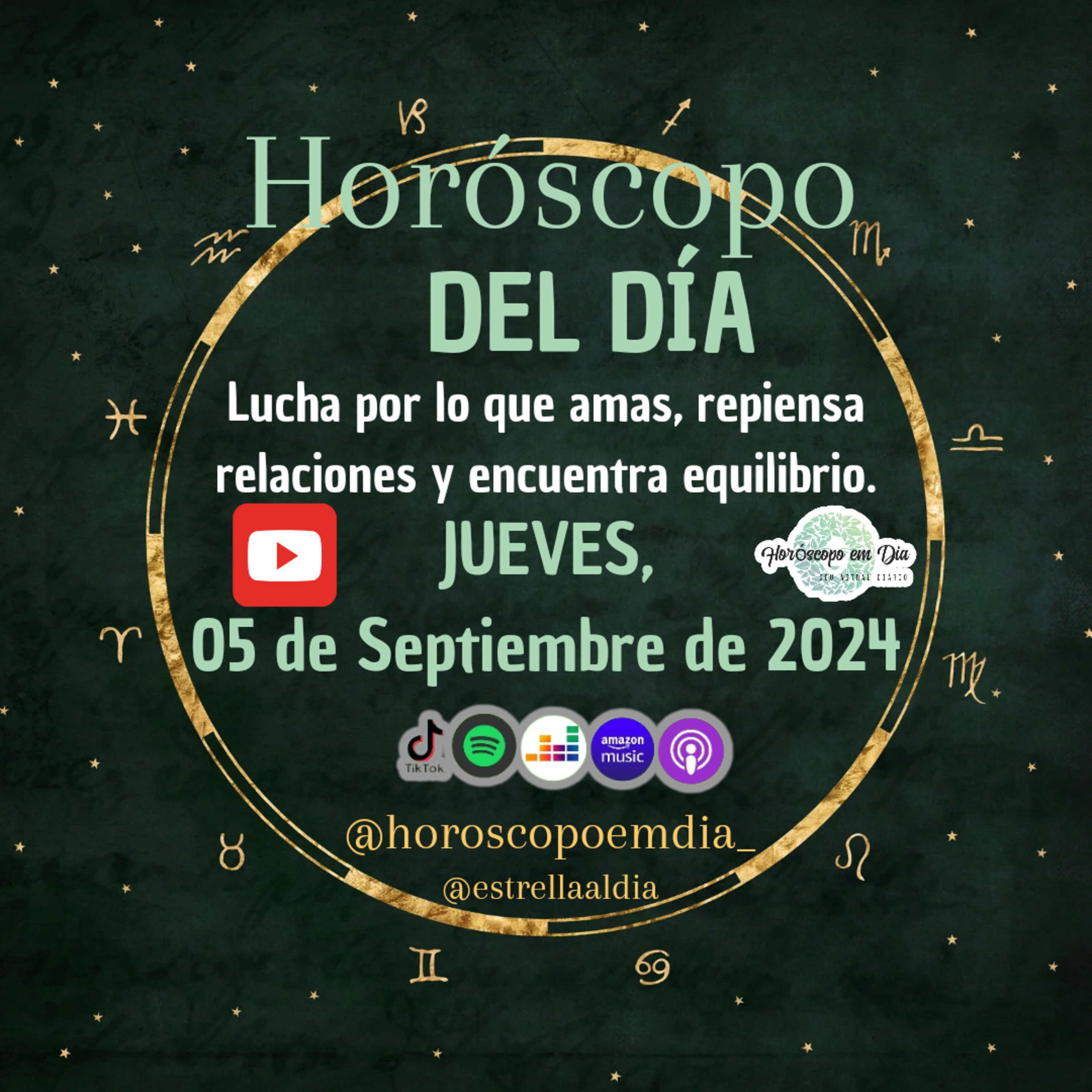 Horóscopo del Día, Jueves, 5 de Septiembre de 2024, Todos los Signos. episode artwork