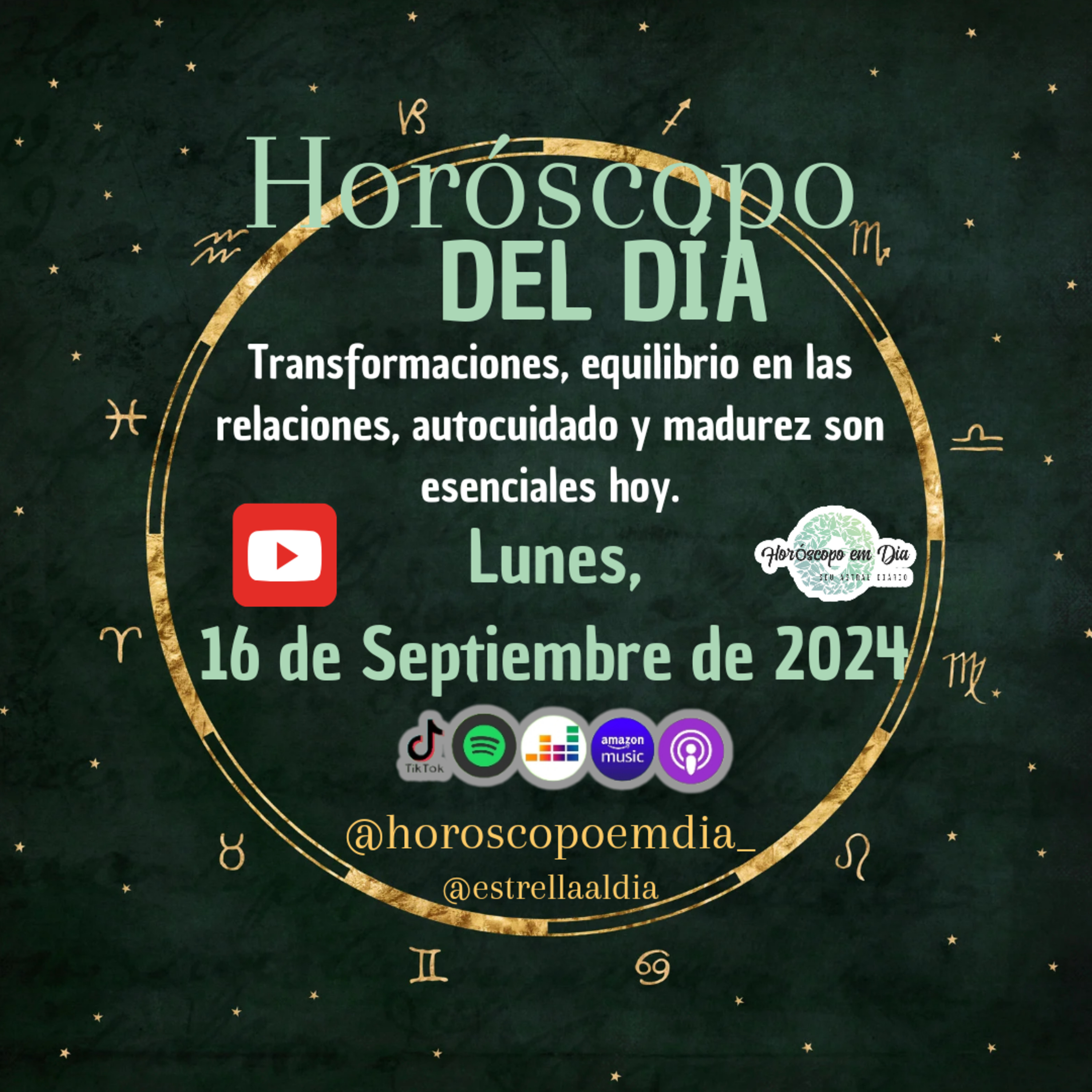 Horóscopo del Día, Lunes, 16 de Septiembre de 2024, Todos los Signos. episode artwork