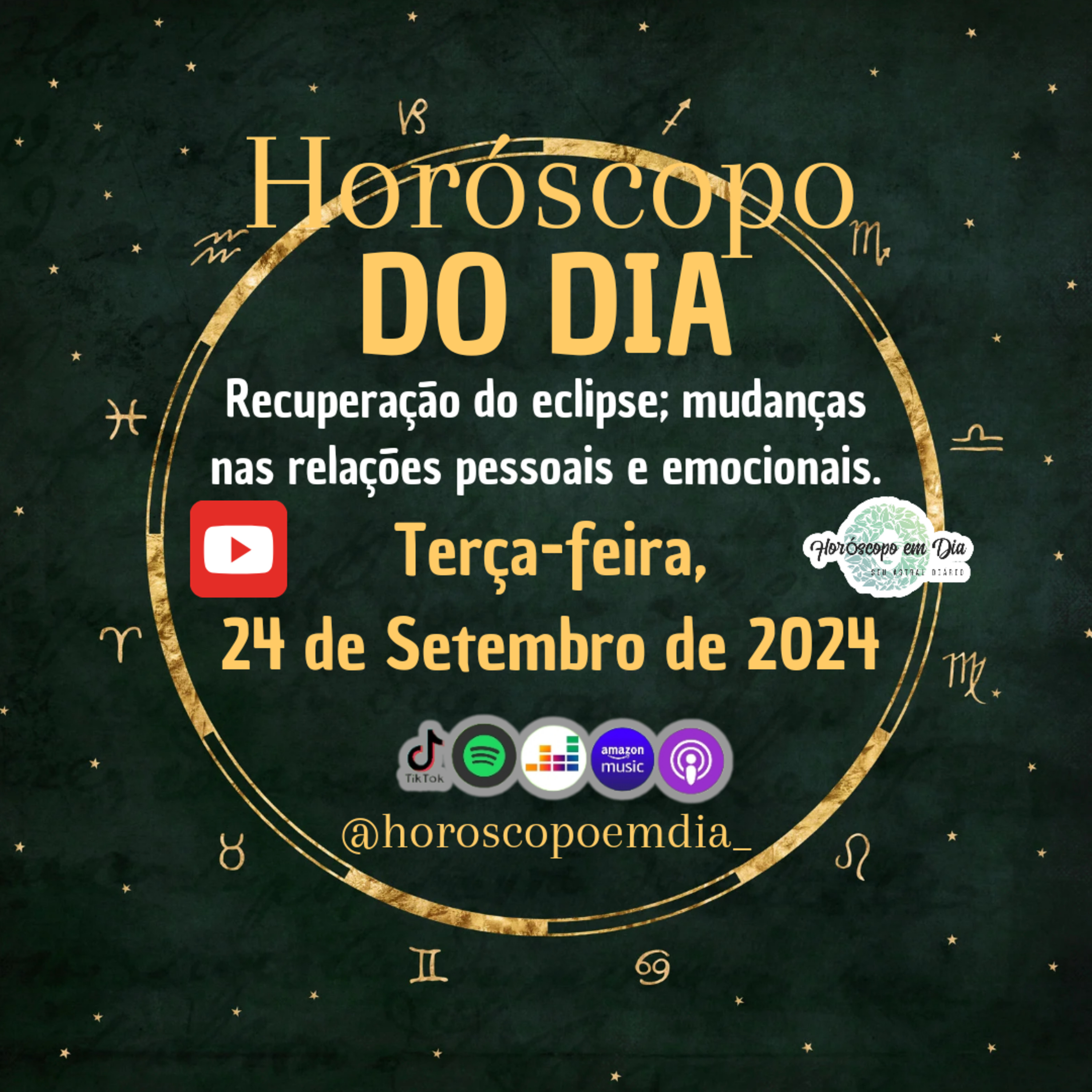 Horóscopo do Dia, Terça-feira, 24 de Setembro de 2024, Todos os signos.