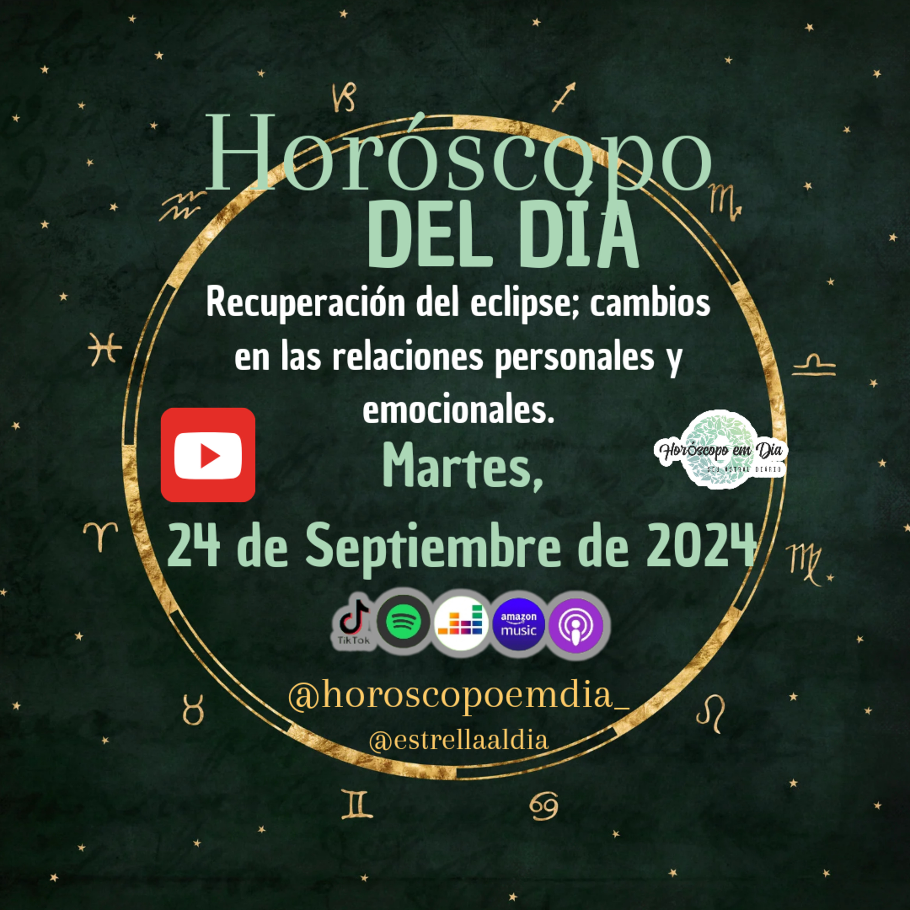 Horóscopo del Día, Martes, 24 de Septiembre de 2024, Todos os signos. episode artwork