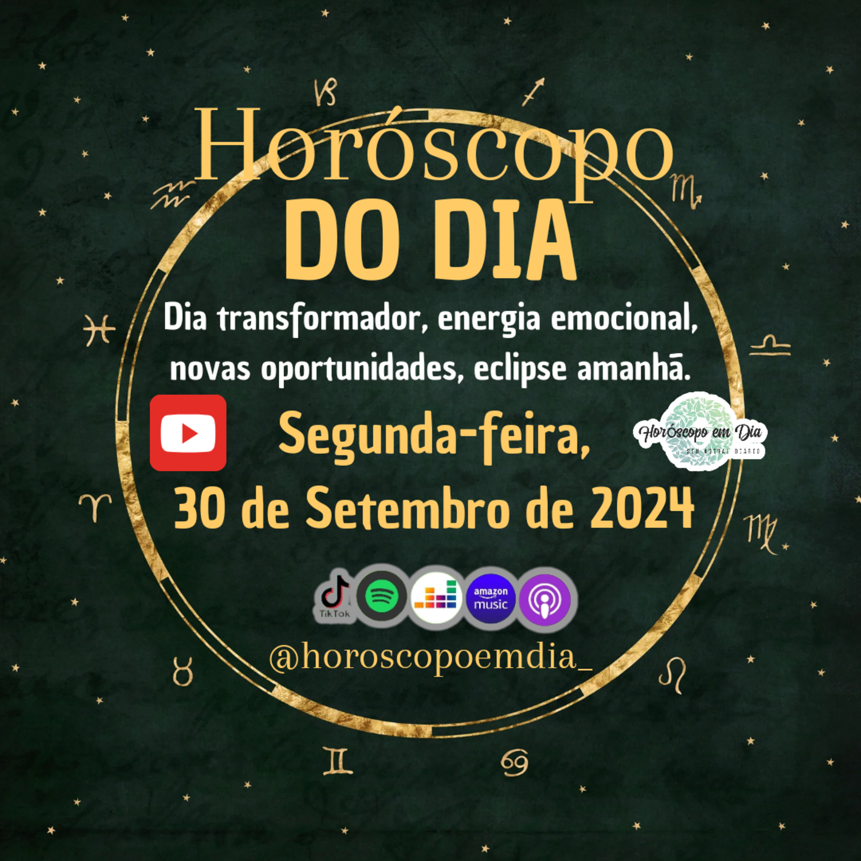 Horóscopo do Dia, Segunda-feira, 30 de Setembro de 2024, Todos os signos. episode artwork