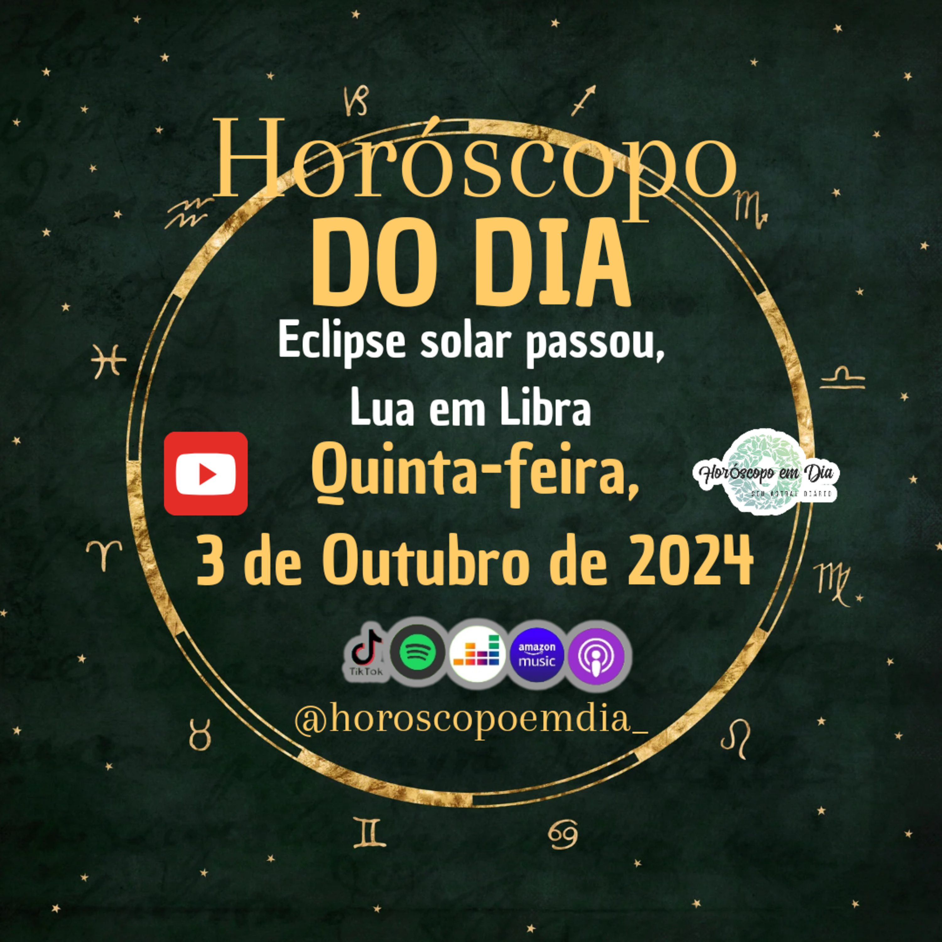 Horóscopo do Dia, Quinta-feira, 3 de Outubro de 2024, Todos os signos. episode artwork