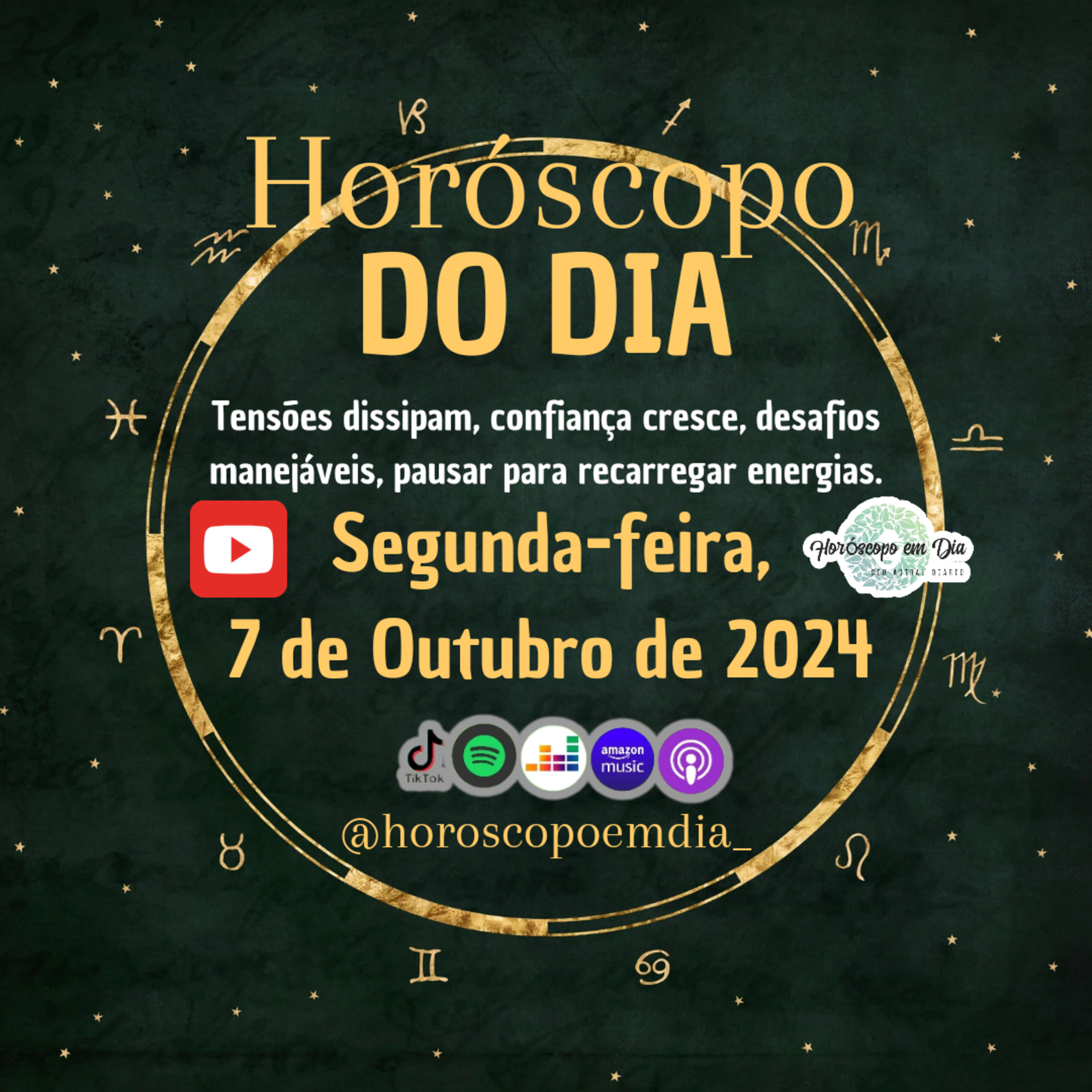 Horóscopo do Dia, Segunda-feira, 7 de Outubro de 2024, Todos os signos. episode artwork