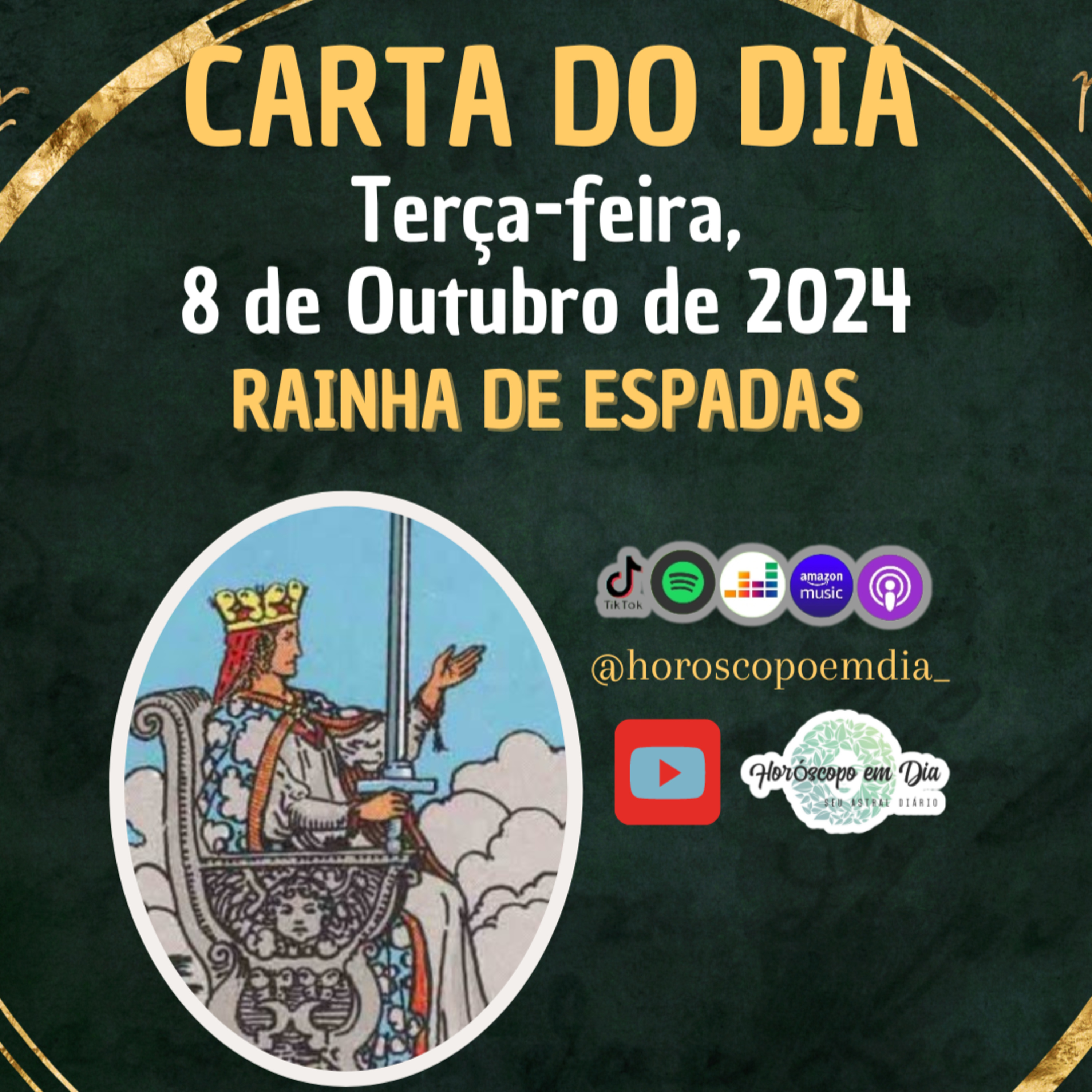 Carta para o dia 8 de Outubro de 2024, Rainha de Espadas. episode artwork