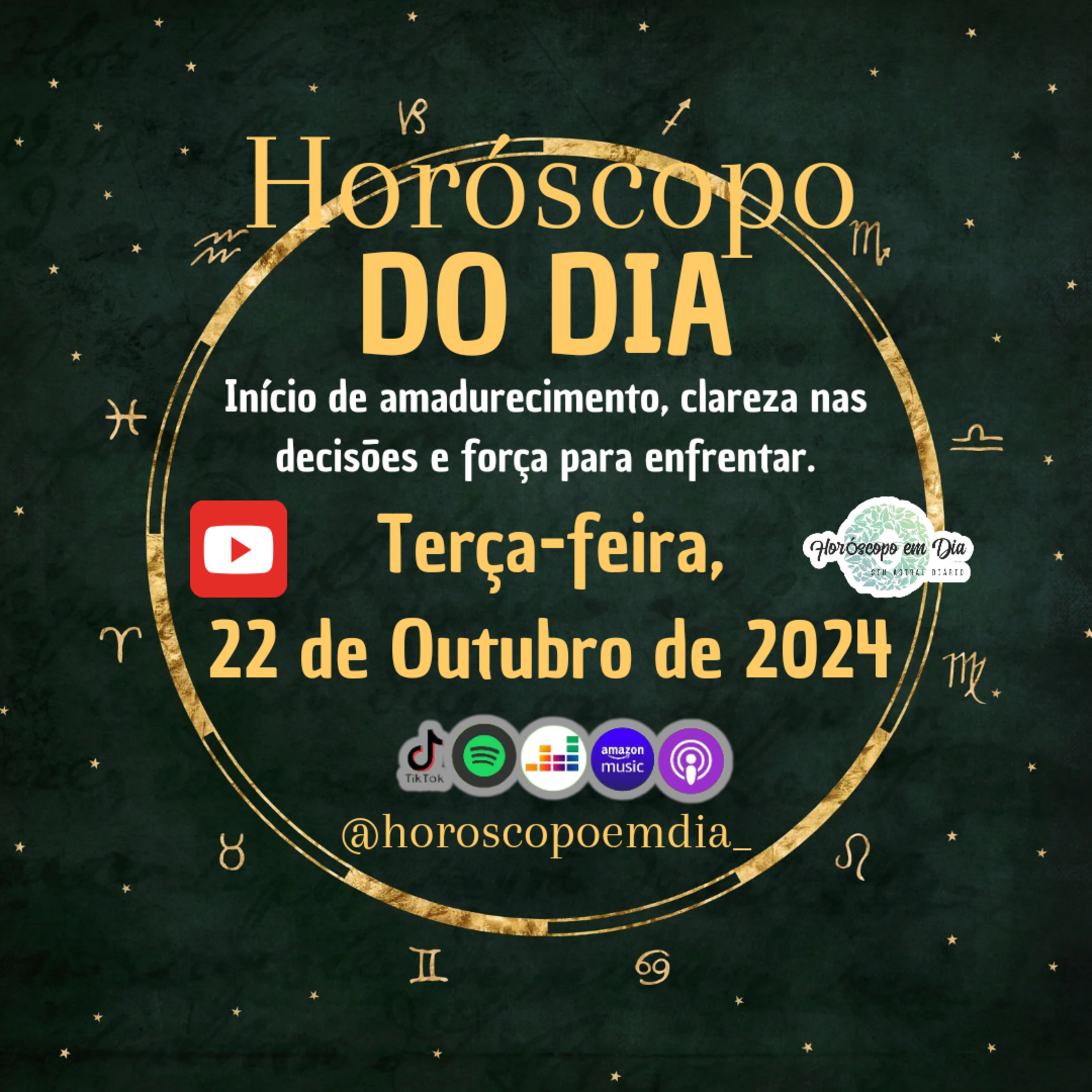 Horóscopo do Dia, Terça-feira, 22 de Outubro de 2024. Todos os signos. episode artwork