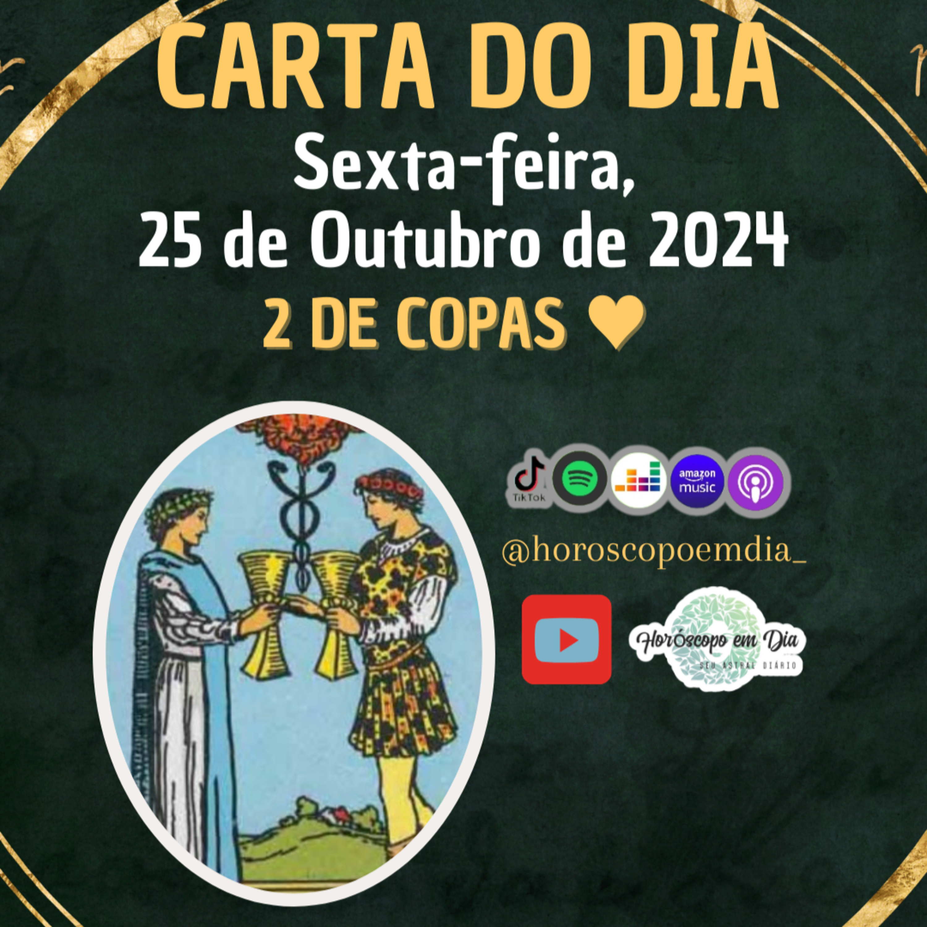 Carta para o dia 25 de Outubro de 2024, 2 de Copas. episode artwork