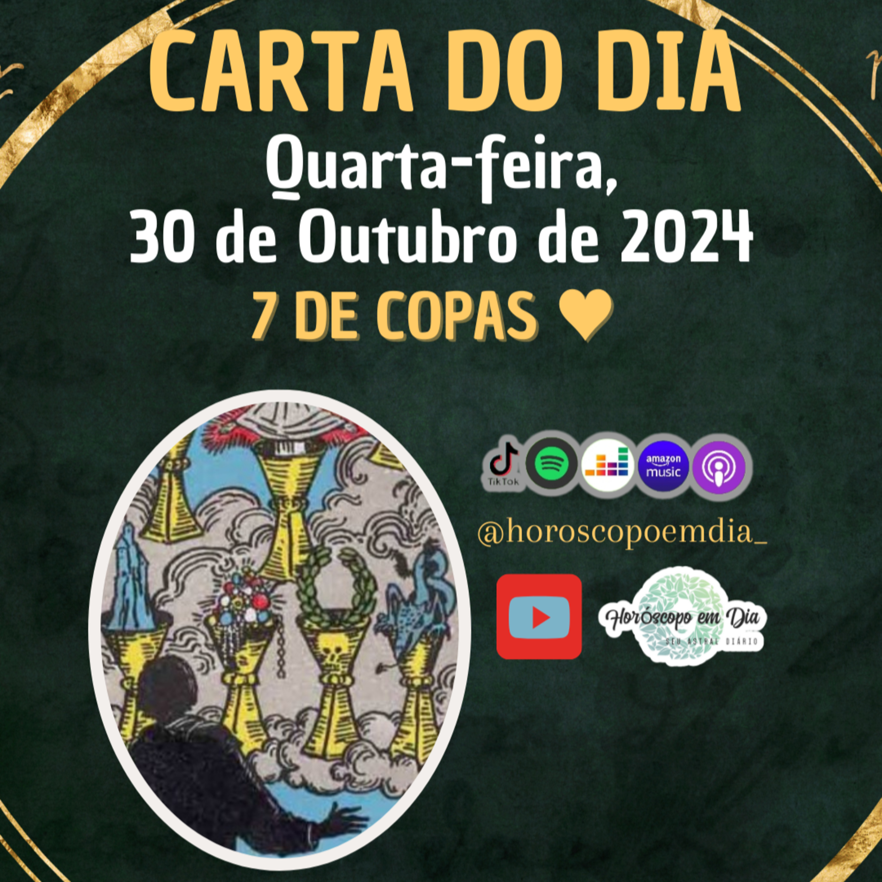 Carta para o dia 30 de Outubro de 2024, 7 de Copas. episode artwork