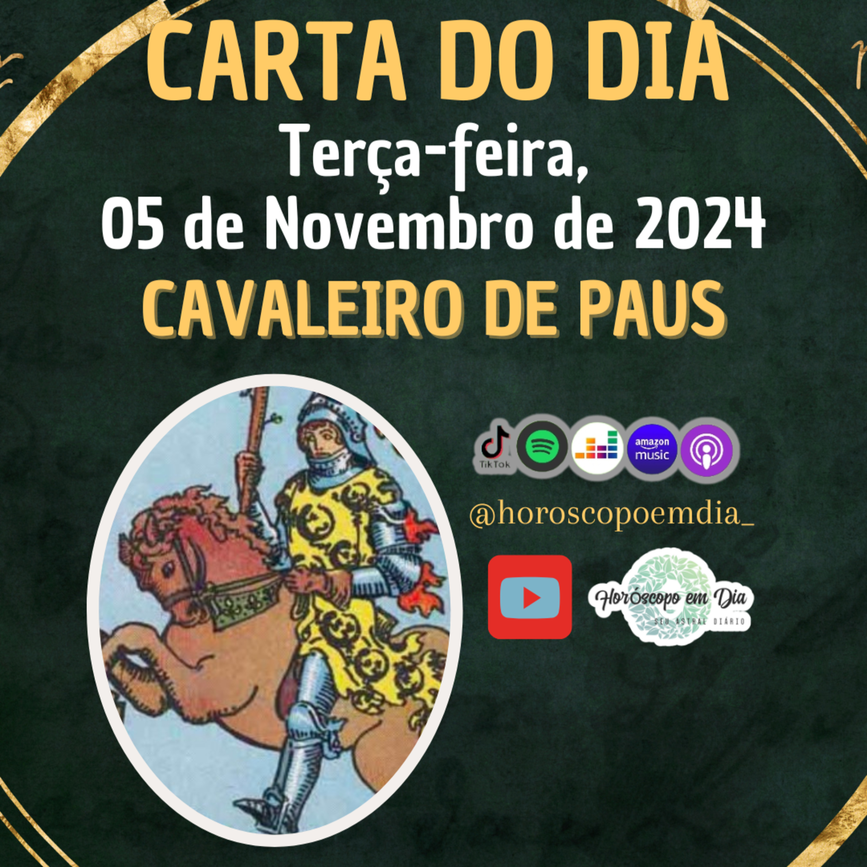 Carta para o dia 5 de Novembro de 2024, Cavaleiro de Paus. episode artwork