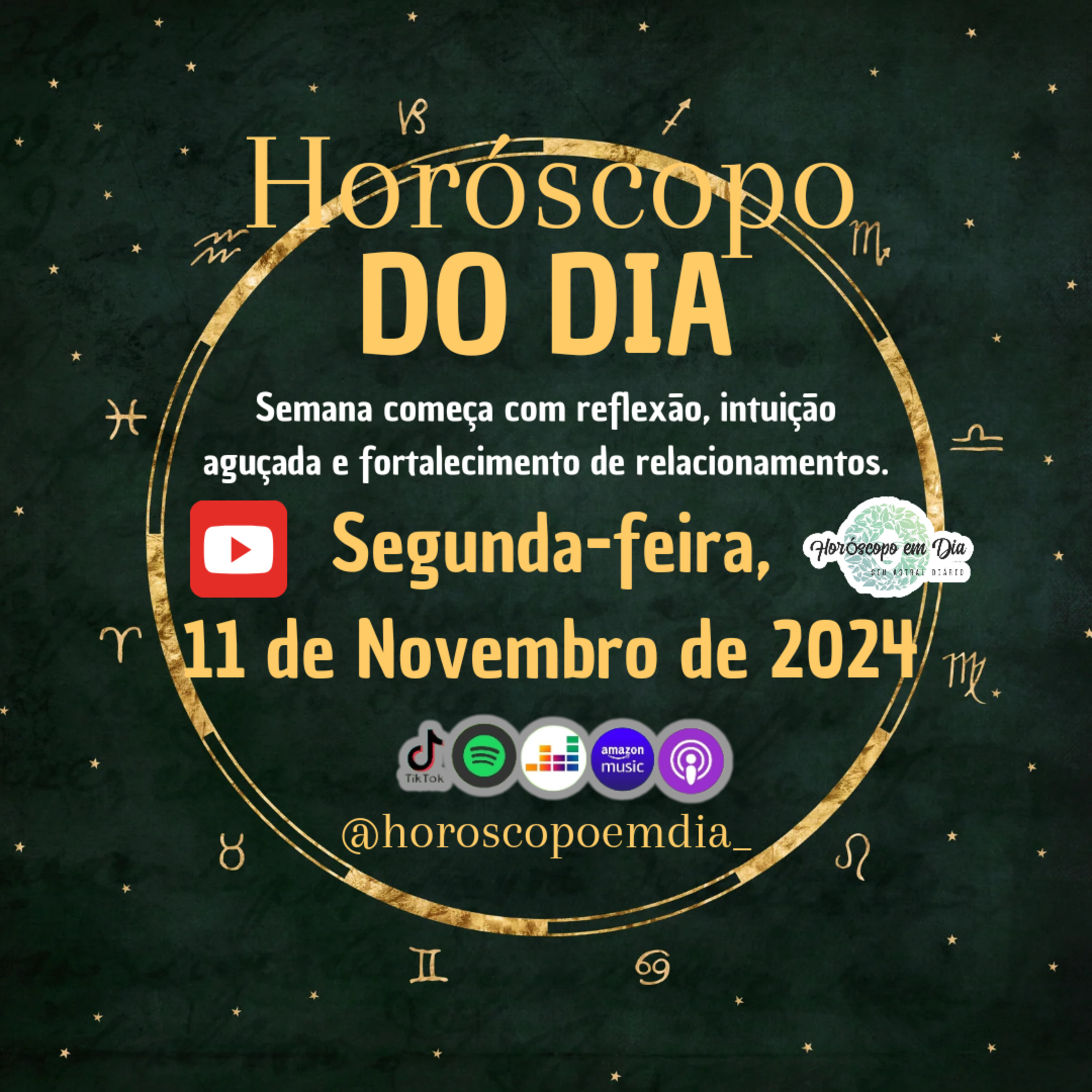 Horóscopo do Dia, Segunda-feira, 11 de Novembro de 2024. Todos os signos. episode artwork