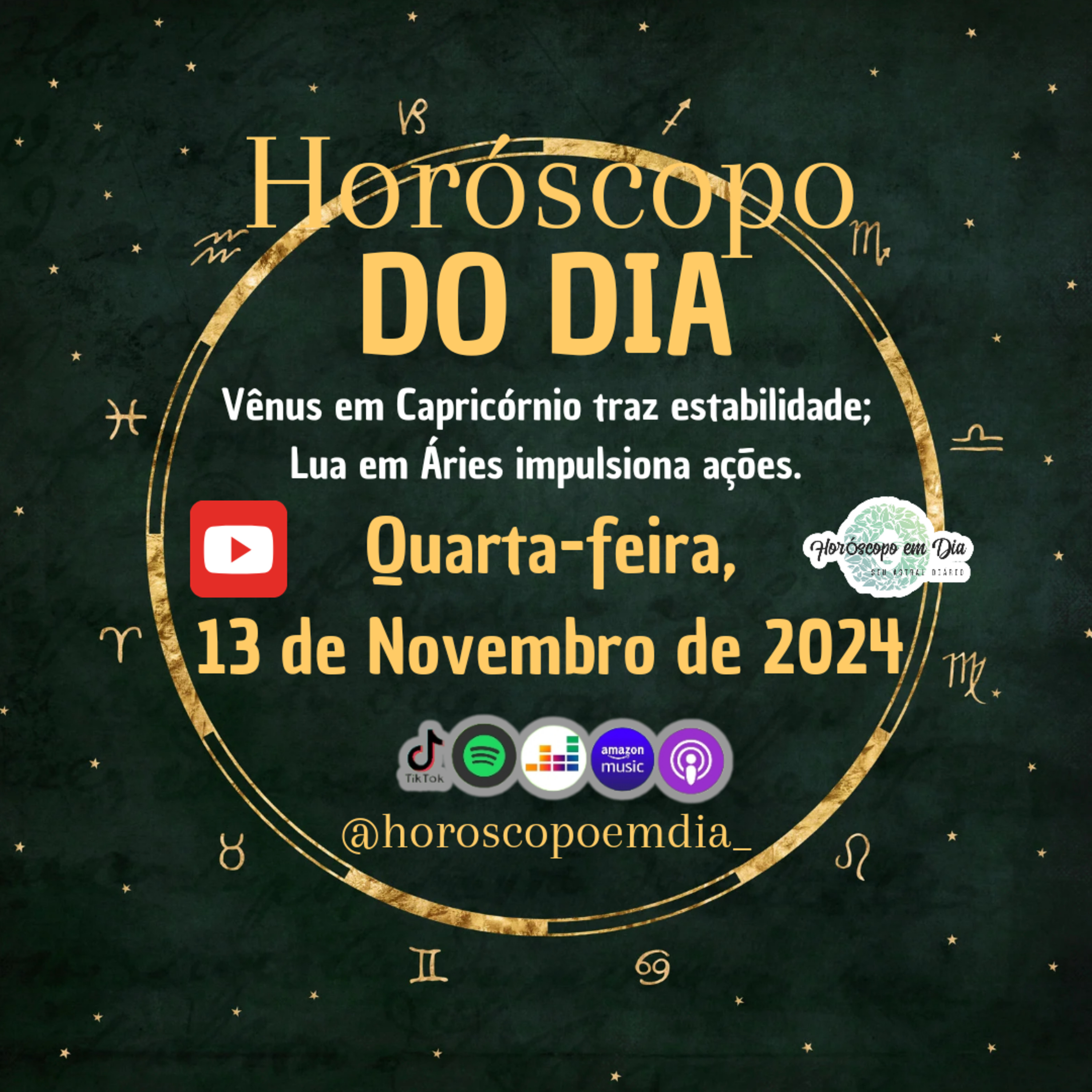 Horóscopo do Dia, Quarta-feira, 13 de novembro de 2024. Todos os signos. episode artwork