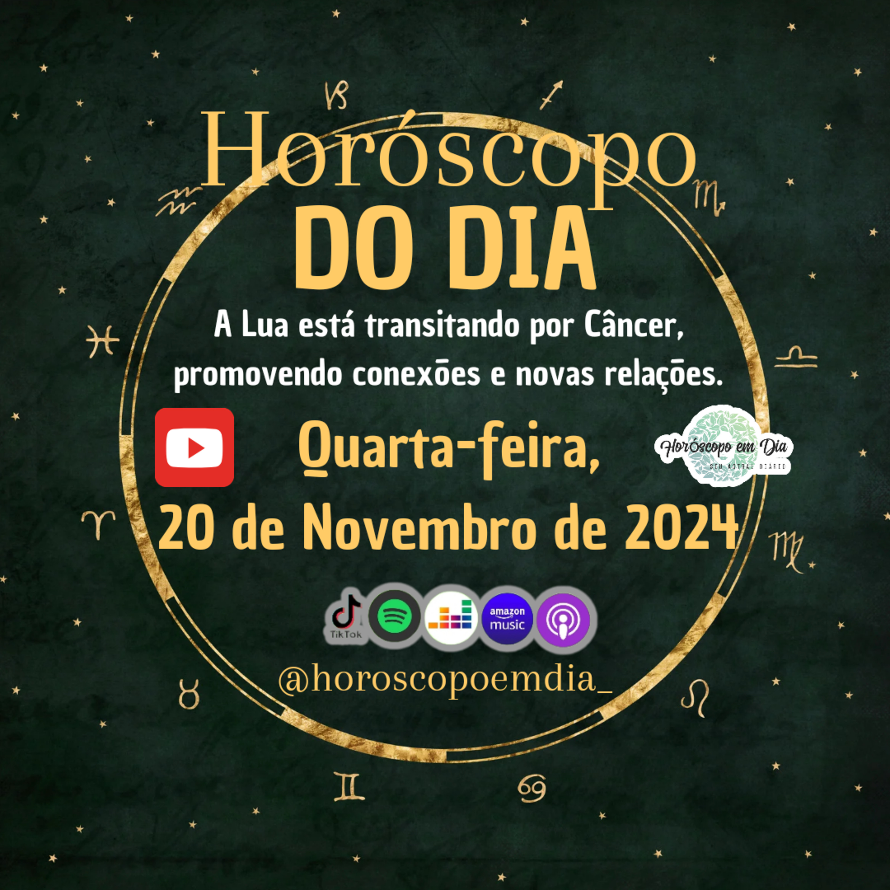 Horóscopo do Dia, Quarta-feira, 20 de Novembro de 2024. Todos os signos. episode artwork