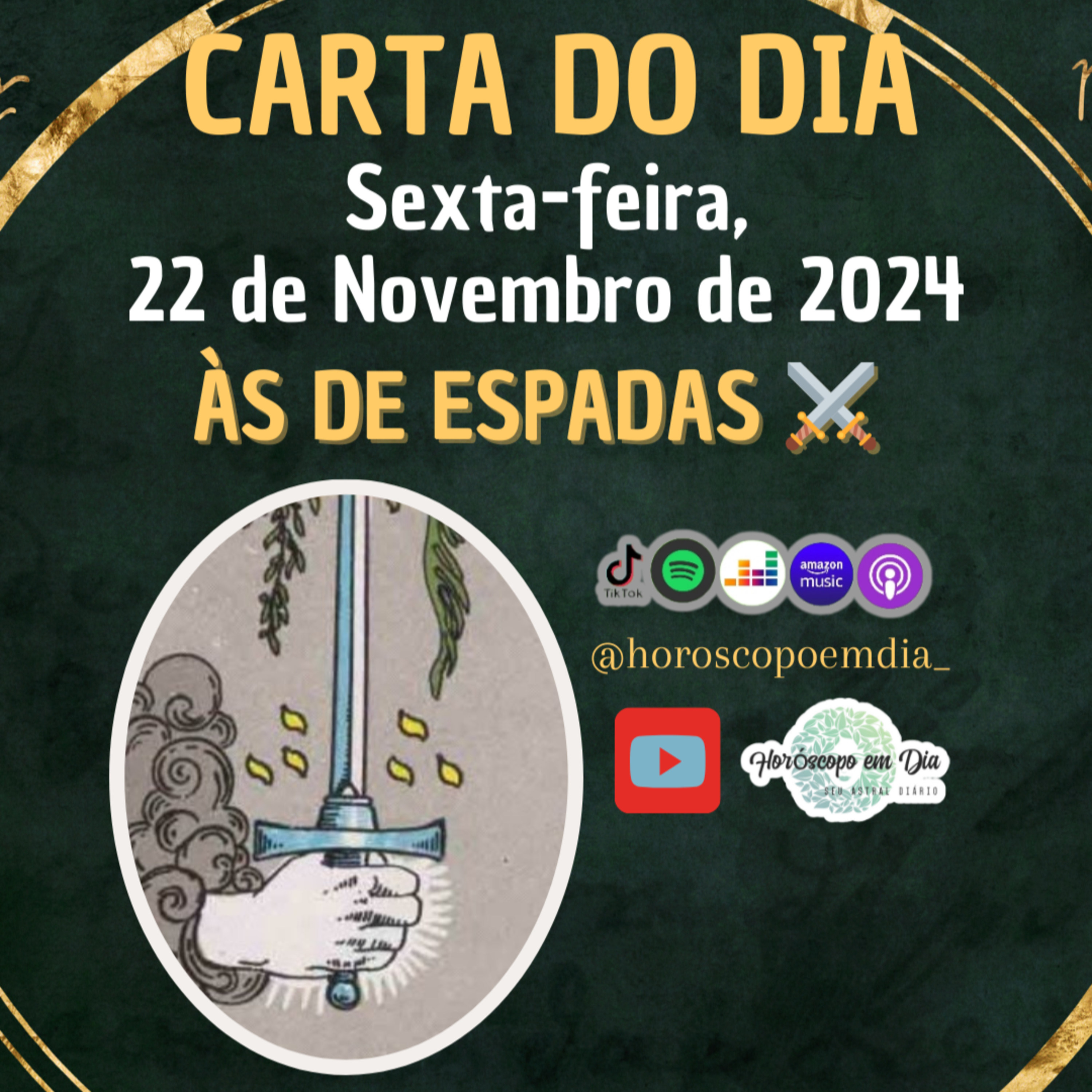 Carta para o dia 22 de Novembro de 2024, Às de Espadas.  episode artwork