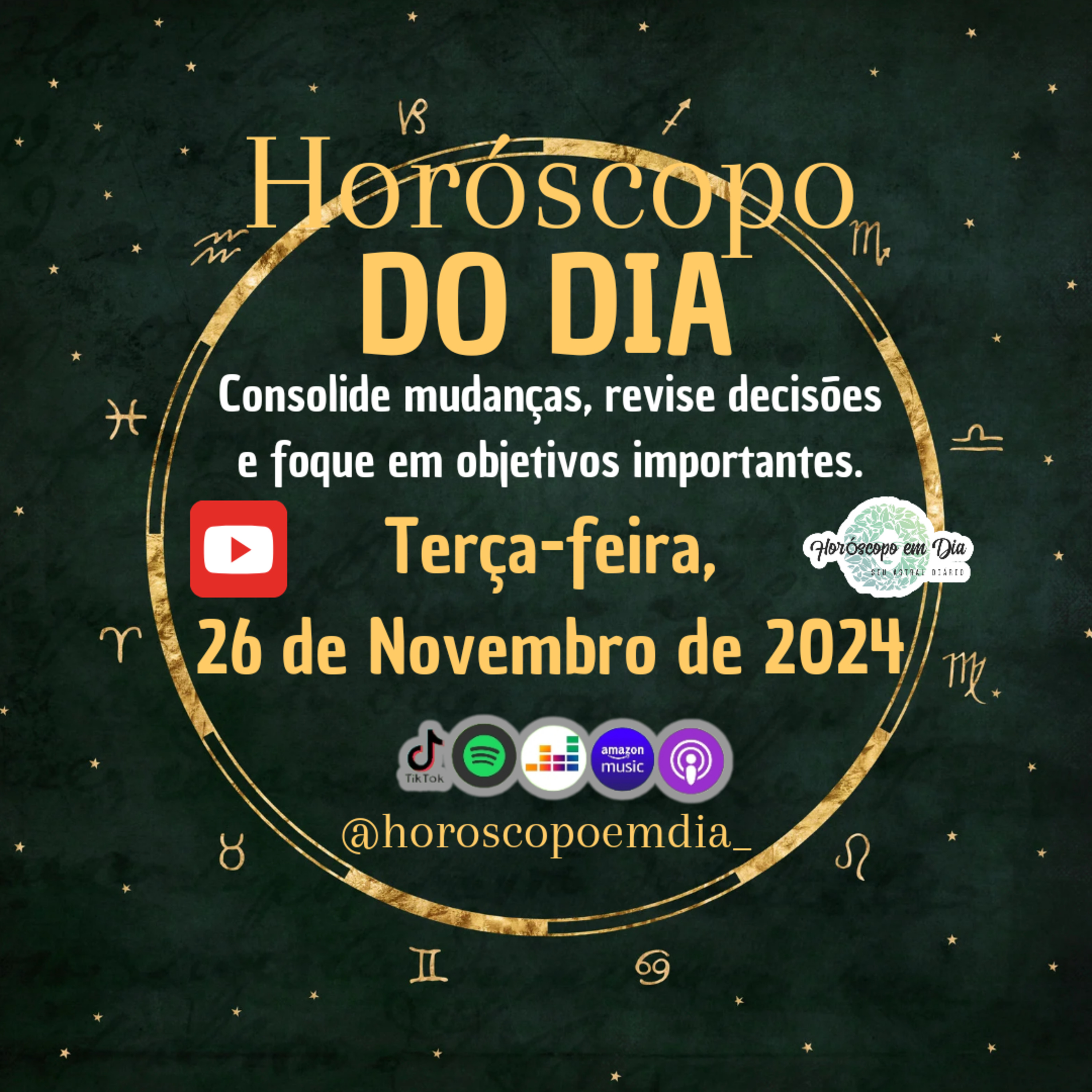 Horóscopo do Dia, Terça-feira, 26 de Novembro de 2024. Todos os signos. episode artwork
