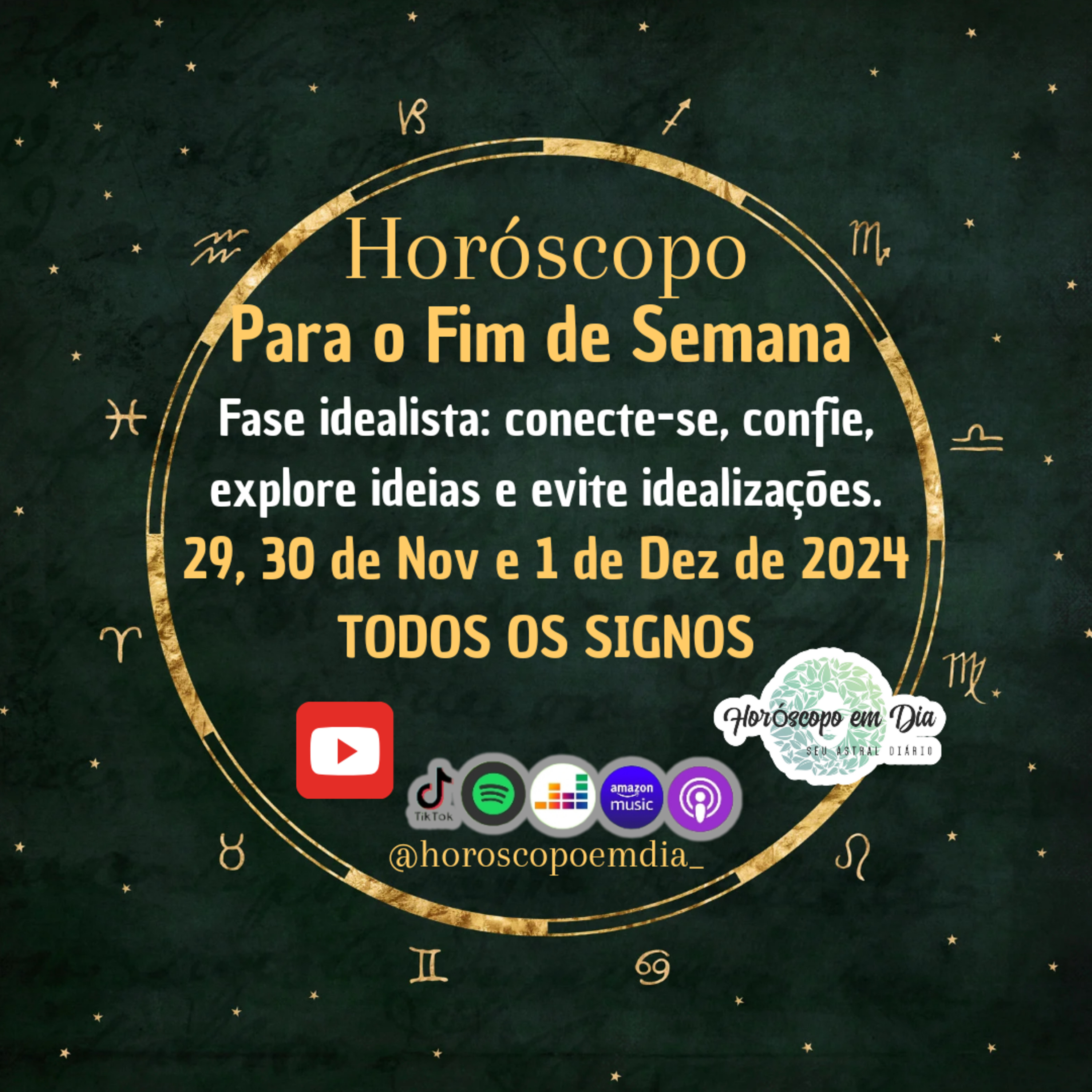 Horóscopo para o fim de semana, 29 e 30 de Novembro e 1 de Dezembro de 2024. Todos os signos. episode artwork