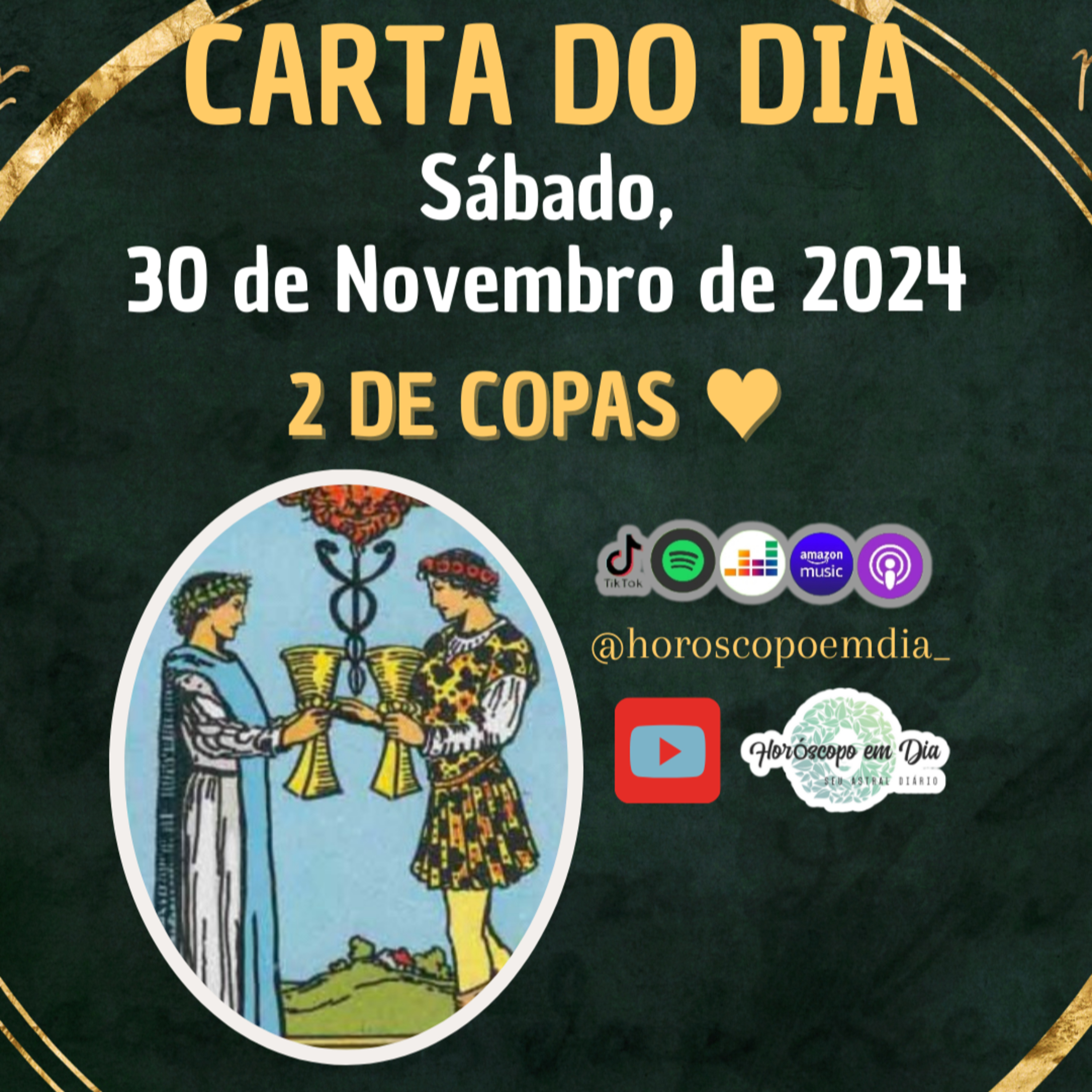Carta para o dia 30 de Novembro de 2024, 2 de Copas. episode artwork
