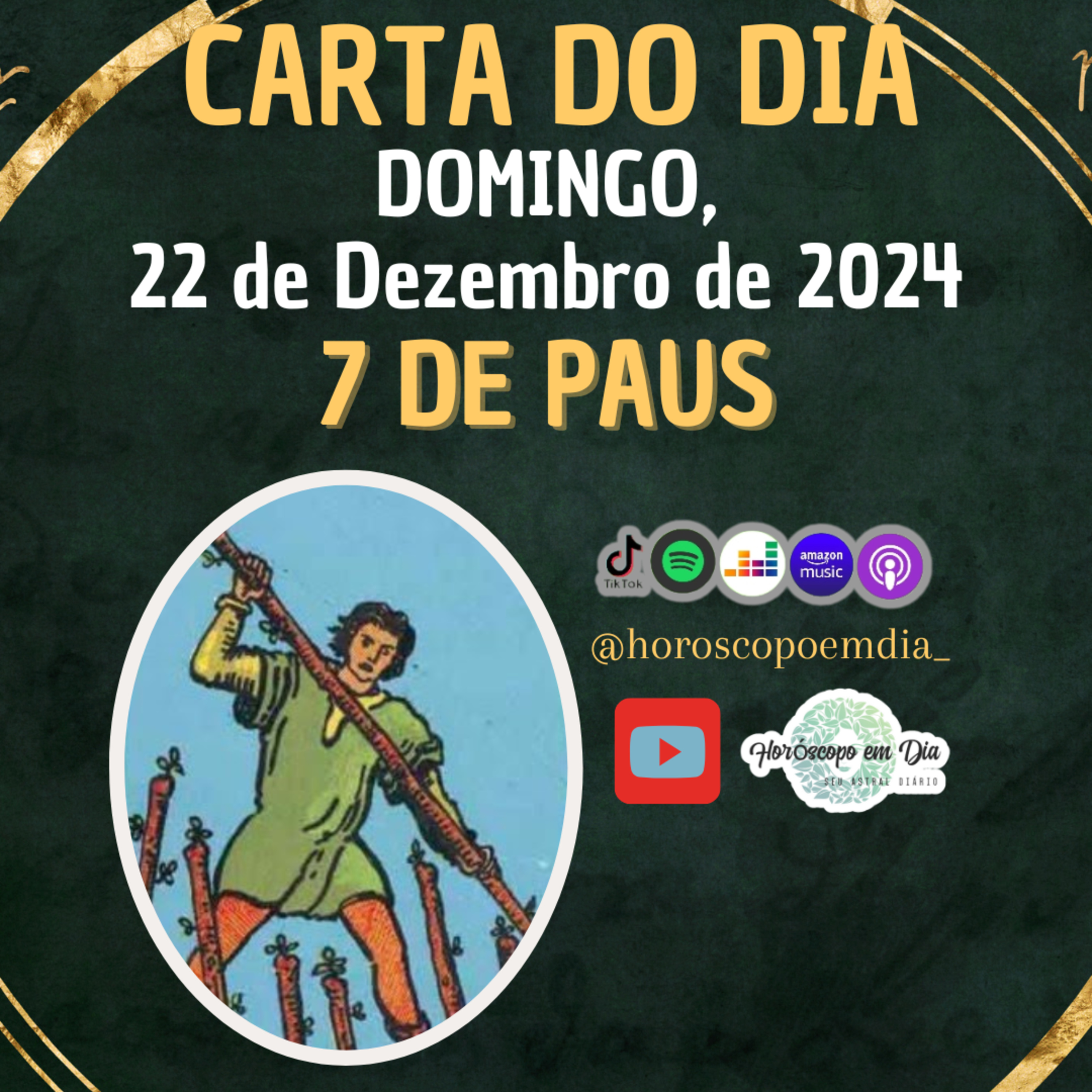Carta para o dia 22 de Dezembro de 2024, 7 de Paus. episode artwork