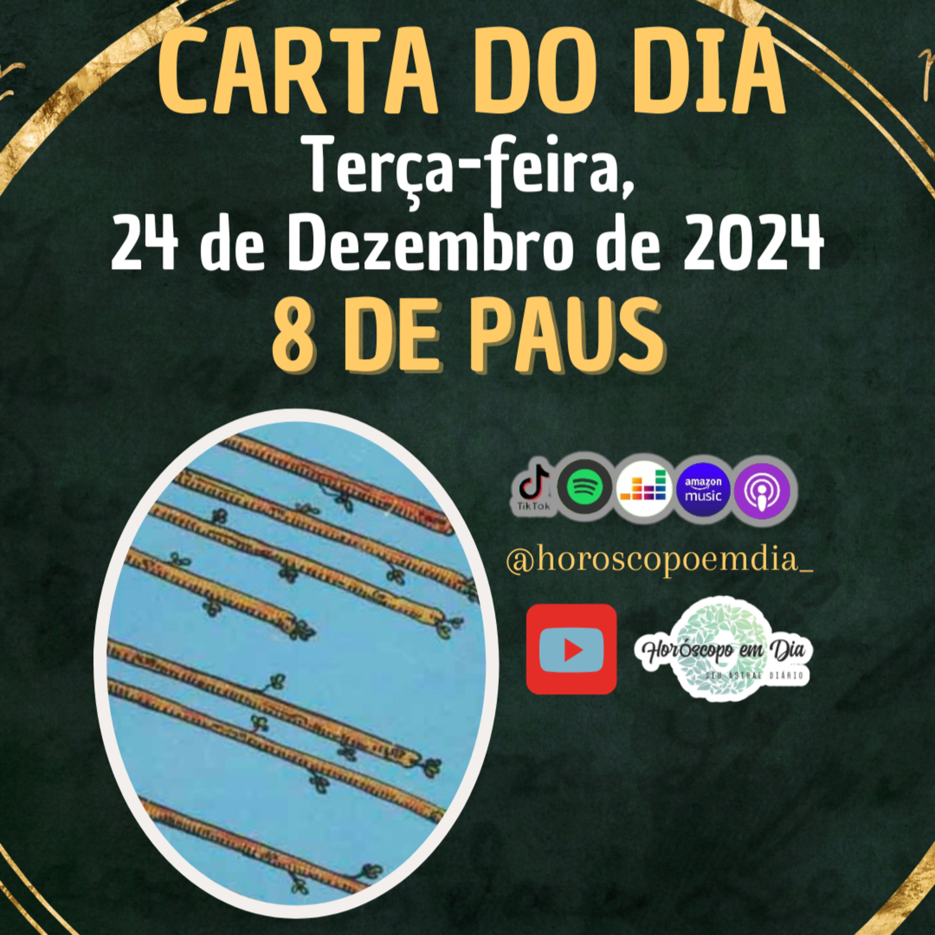 Carta para o dia 24 de Dezembro de 2024, 8 de paus. episode artwork