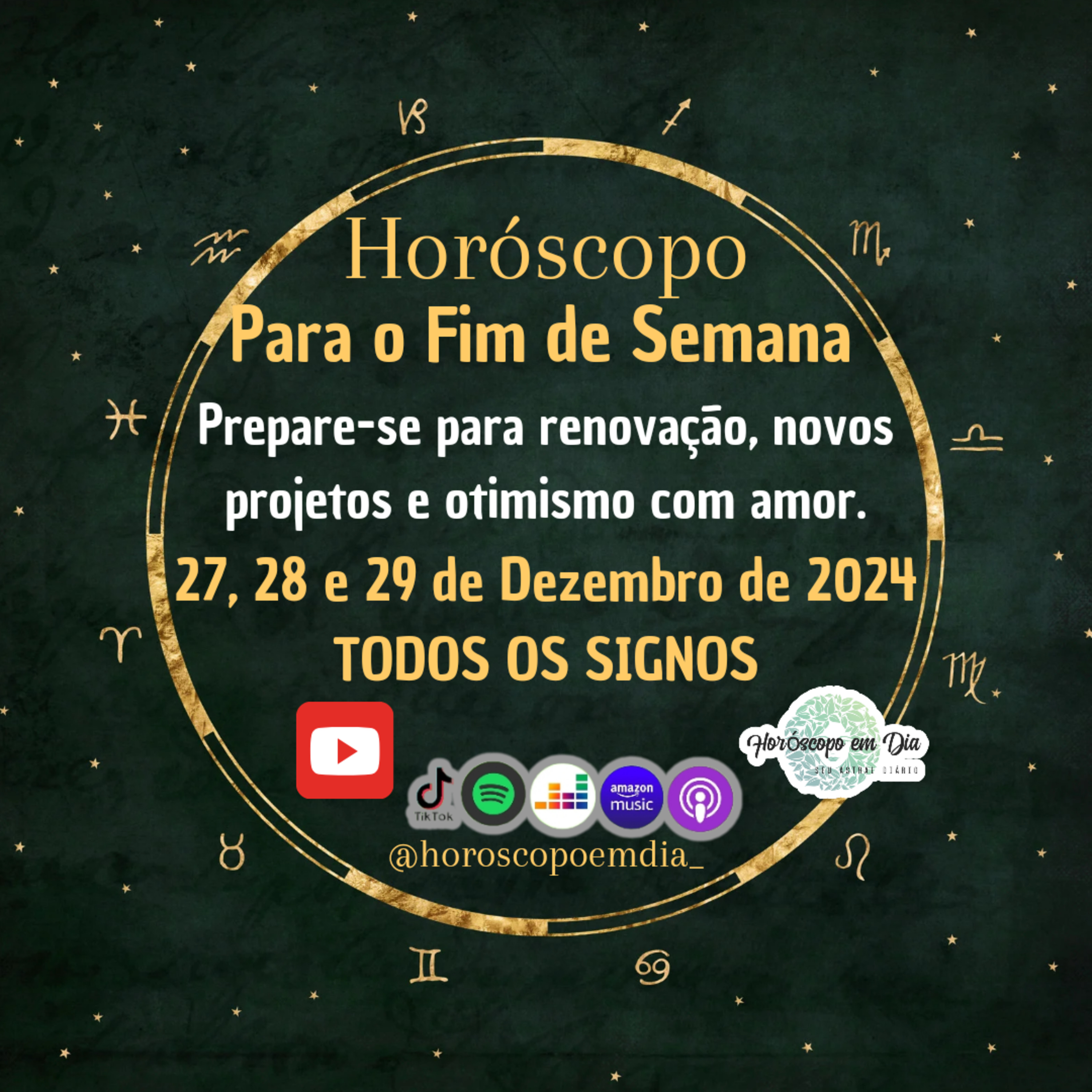 Horóscopo para o fim de semana, de 27 a 29 de Dezembro de 2024. Todos os signos. episode artwork