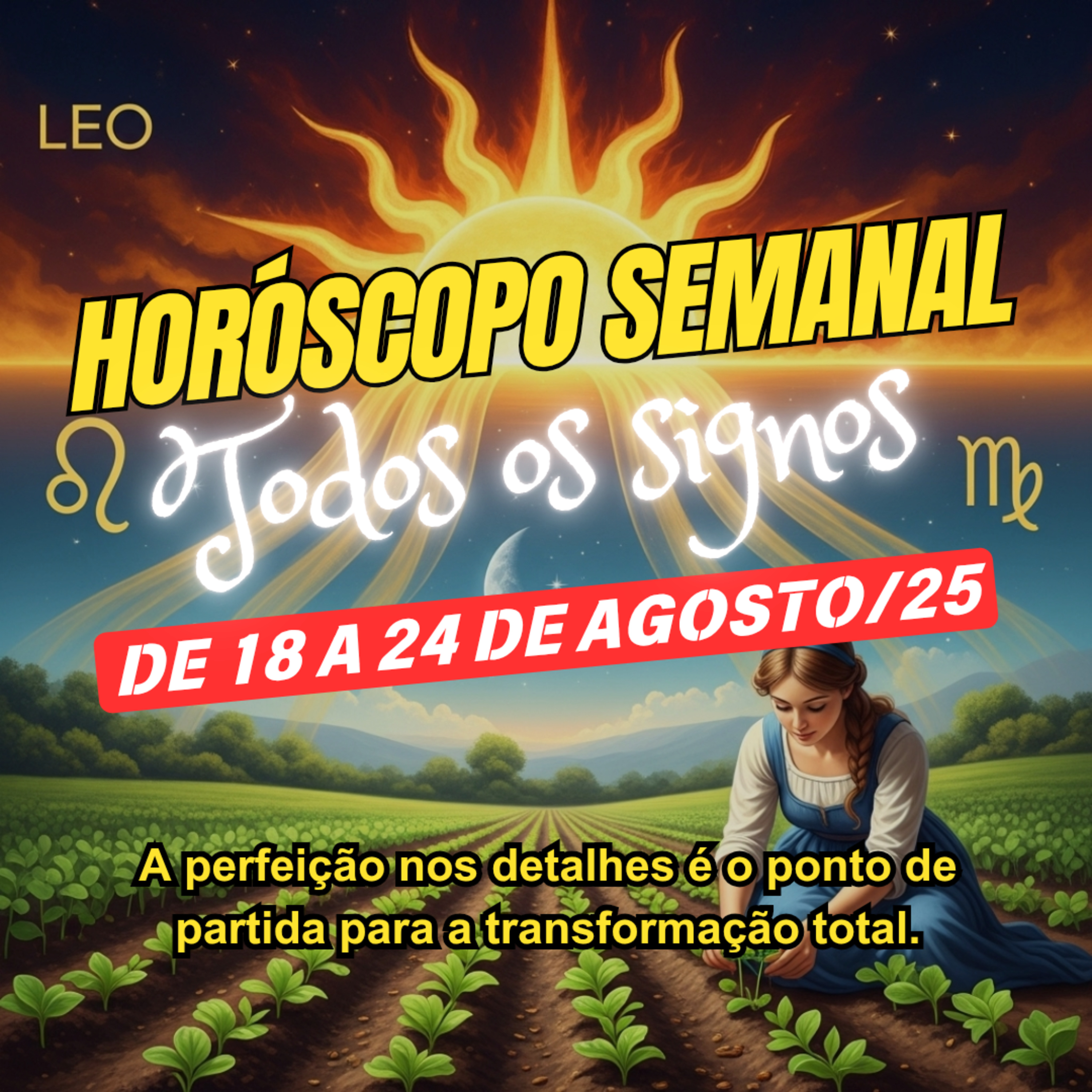 Horóscopo semanal, de 18 a 24 de Agosto de 2025. Todos os signos. episode artwork