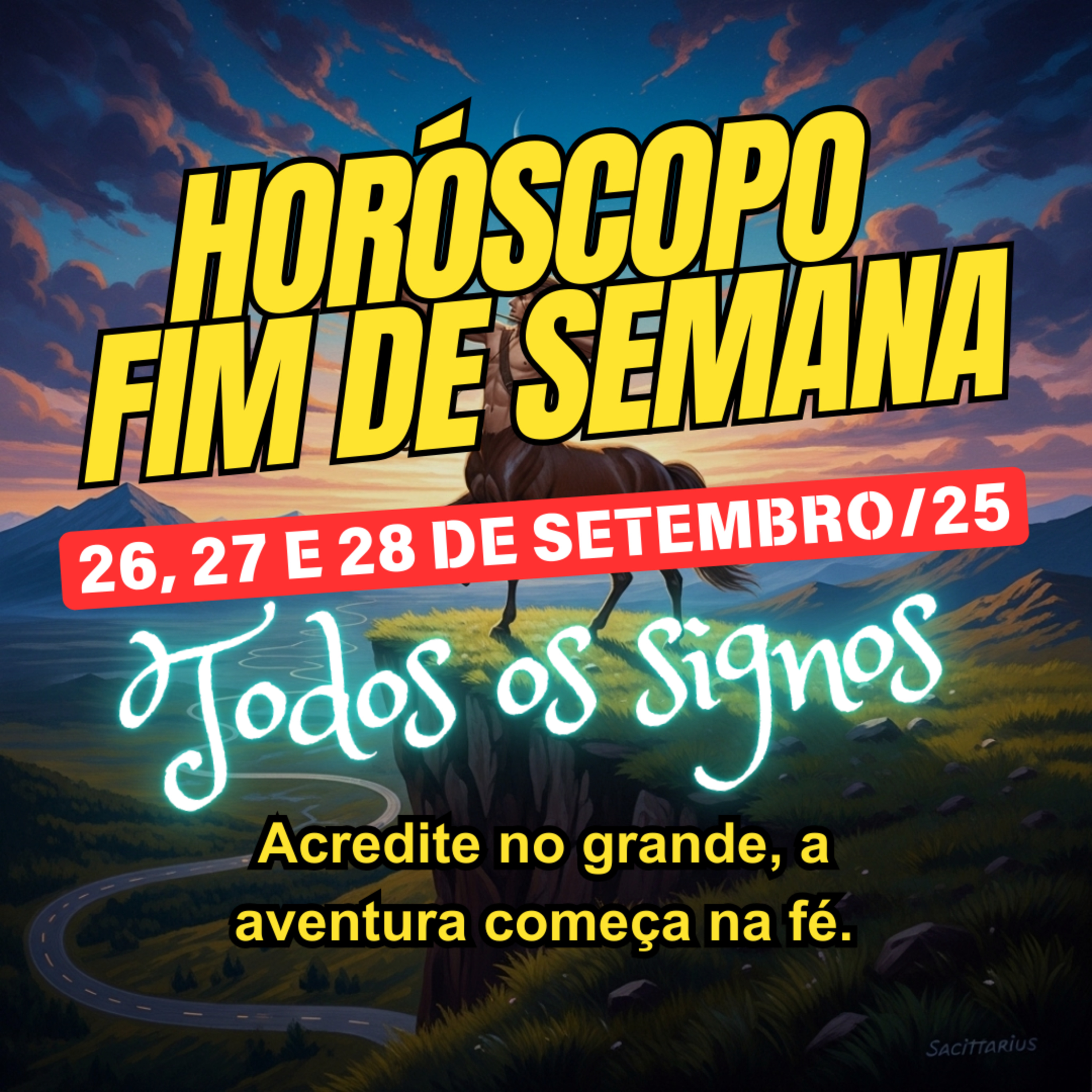 Horóscopo para o fim de semana, de 26 a 28 de Setembro de 2025. Todos os signos. episode artwork