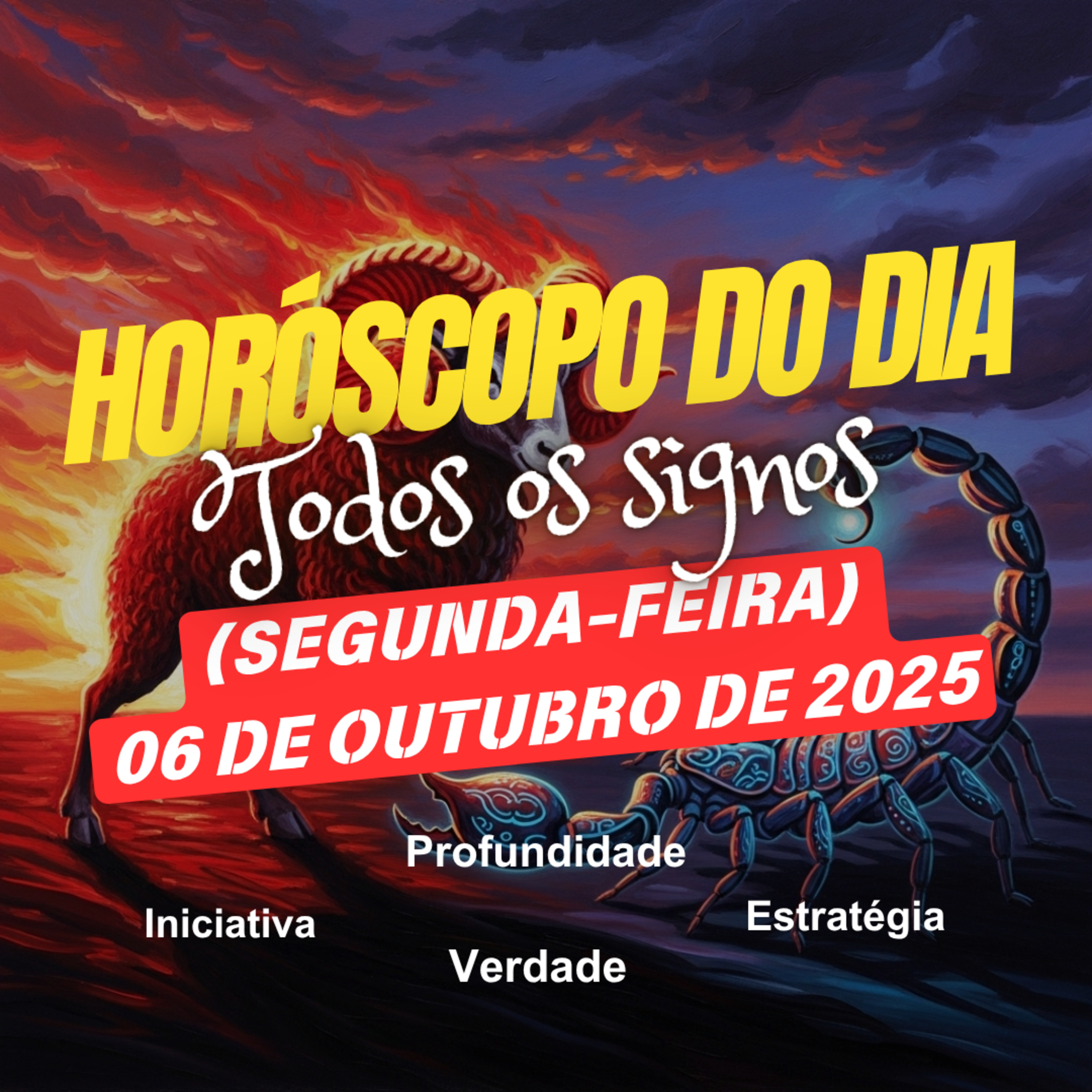 Horóscopo do Dia, Segunda-feira, 6 de Outubro de 2025. Todos os signos. episode artwork