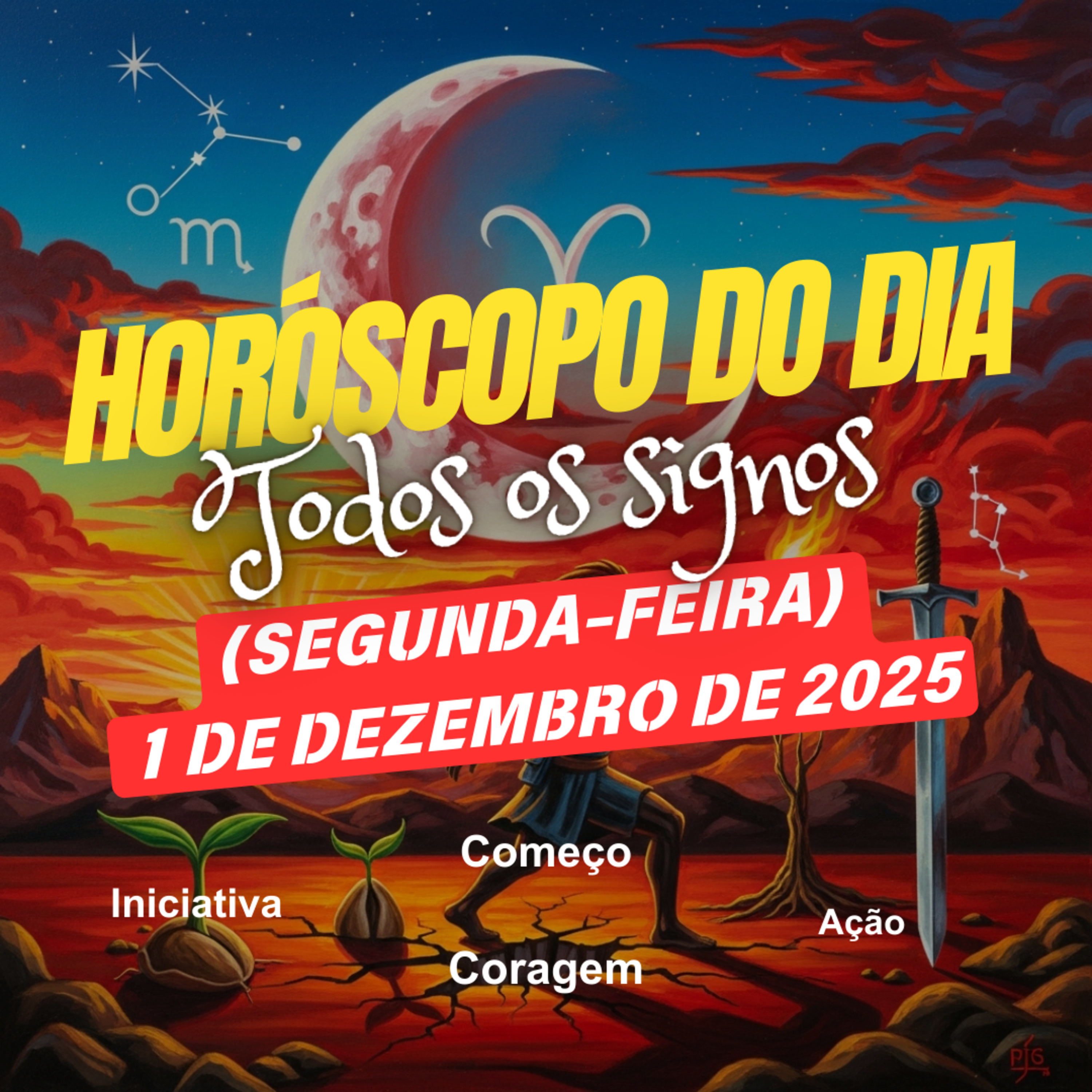 Horóscopo do Dia, Segunda-feira, 1 de Dezembro de 2025. Todos os signos. episode artwork