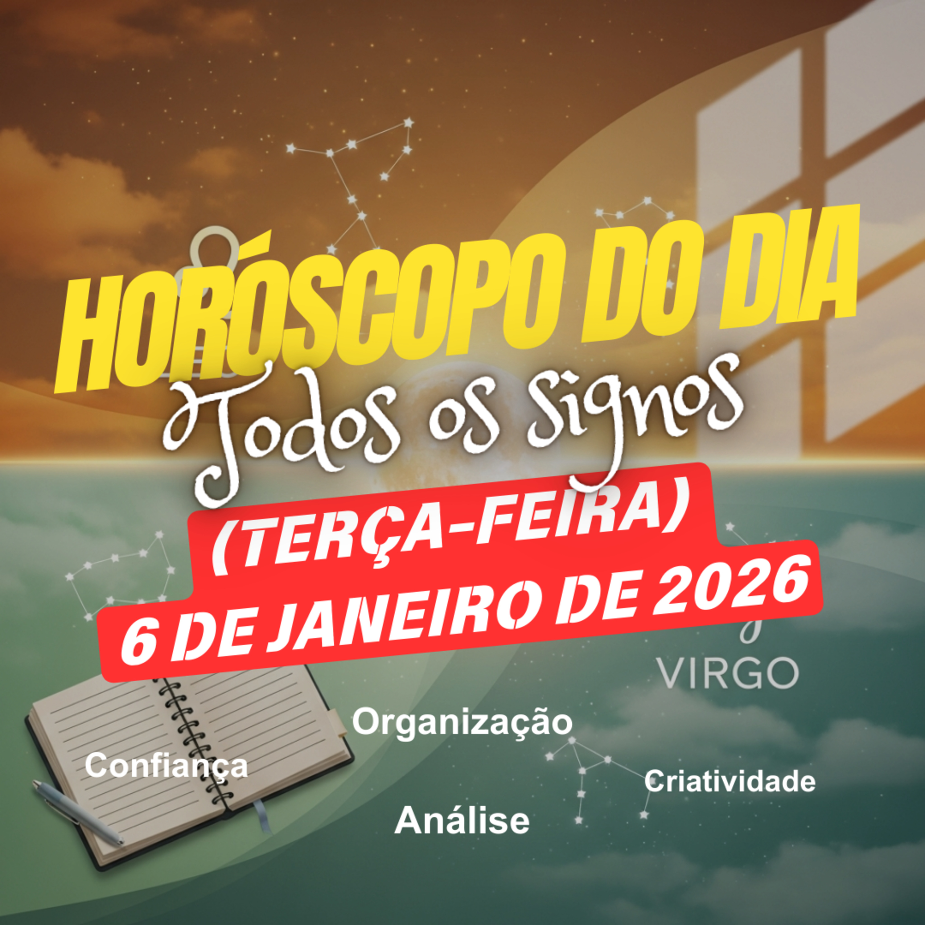 Horóscopo do Dia, Terça-feira, 6 de Janeiro de 2026. Todos os signos. episode artwork