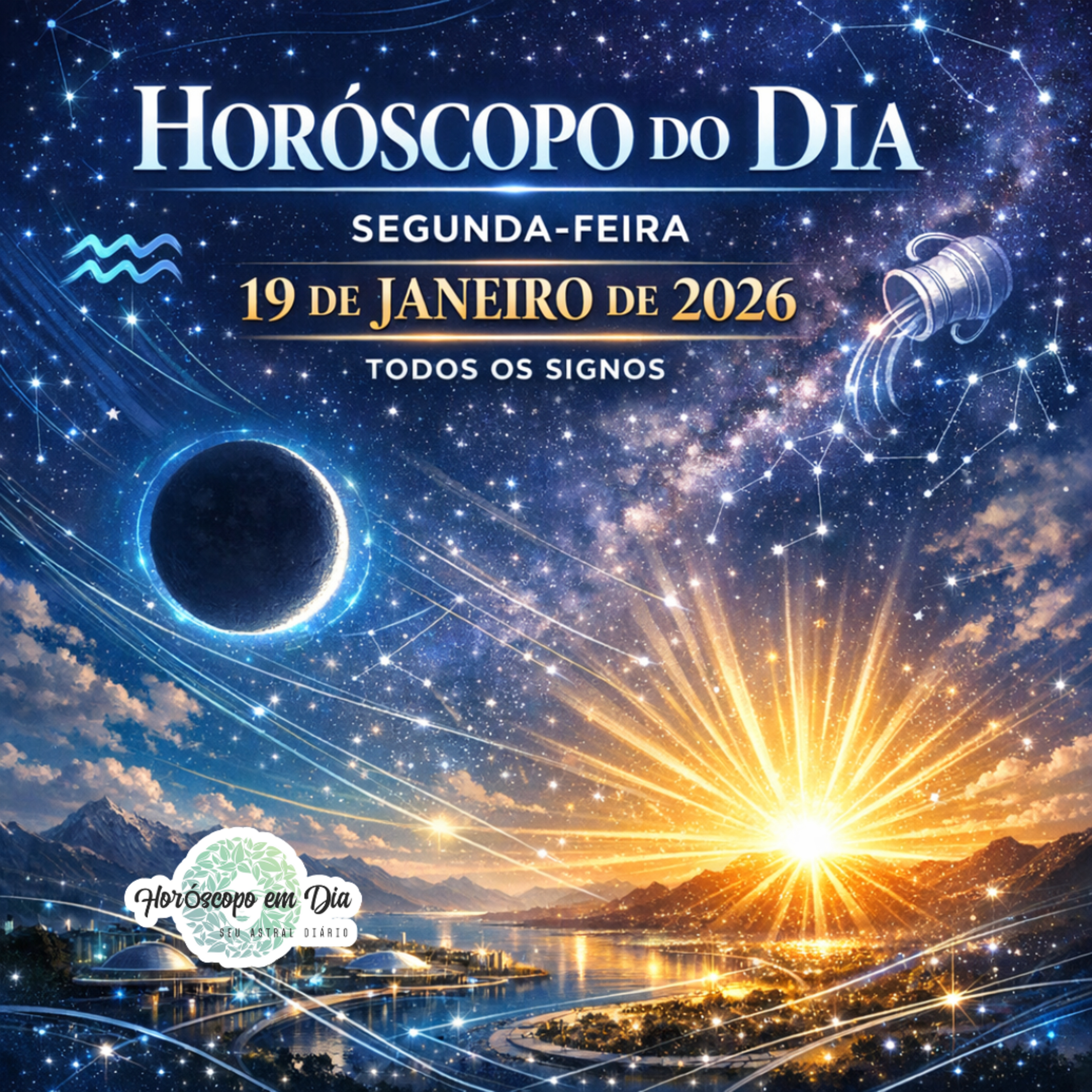 Horóscopo do Dia, Segunda-feira, 19 de Janeiro de 2026. Todos os signos. episode artwork