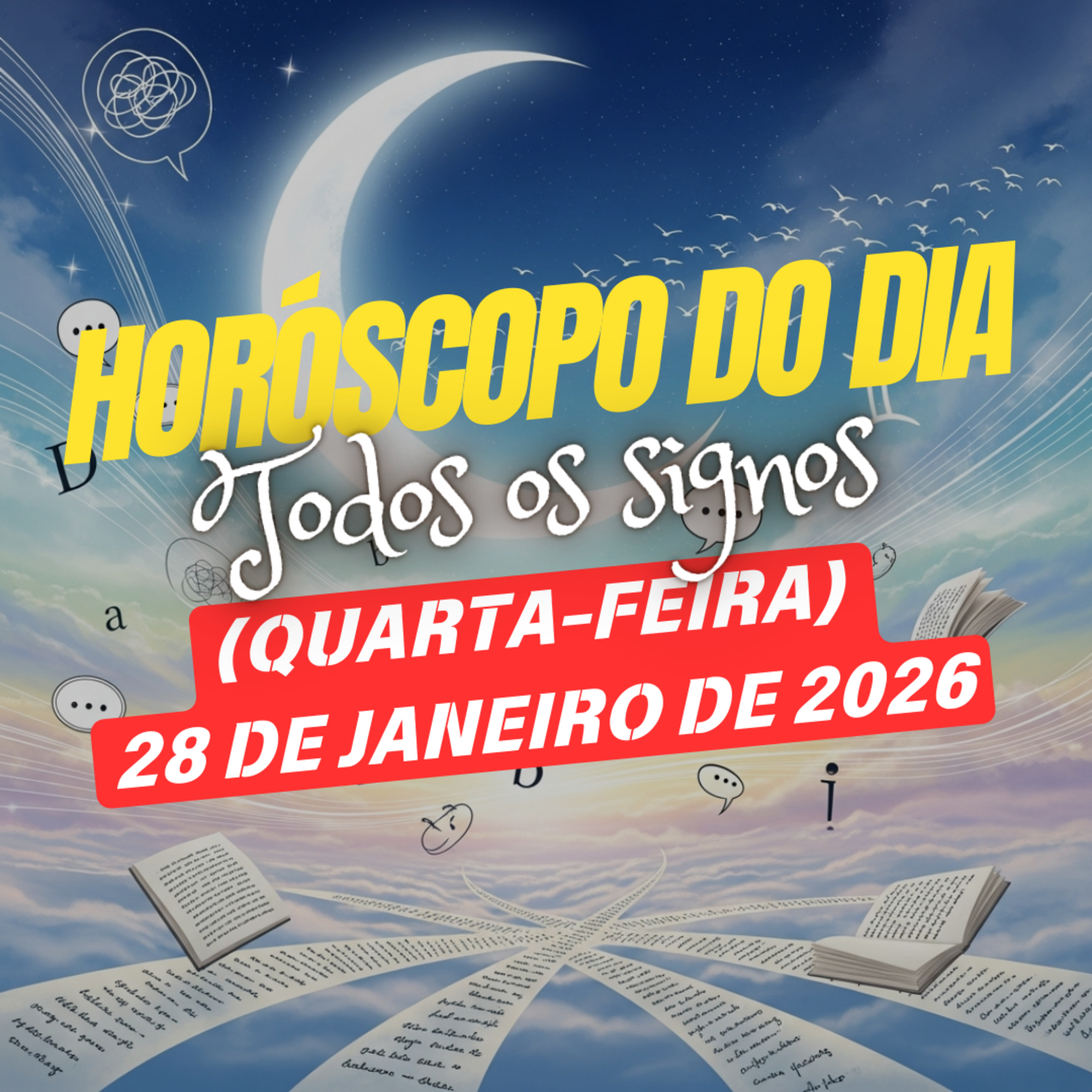 Horóscopo do Dia, Quarta-feira, 28 de Janeiro de 2026. Todos os signos. episode artwork