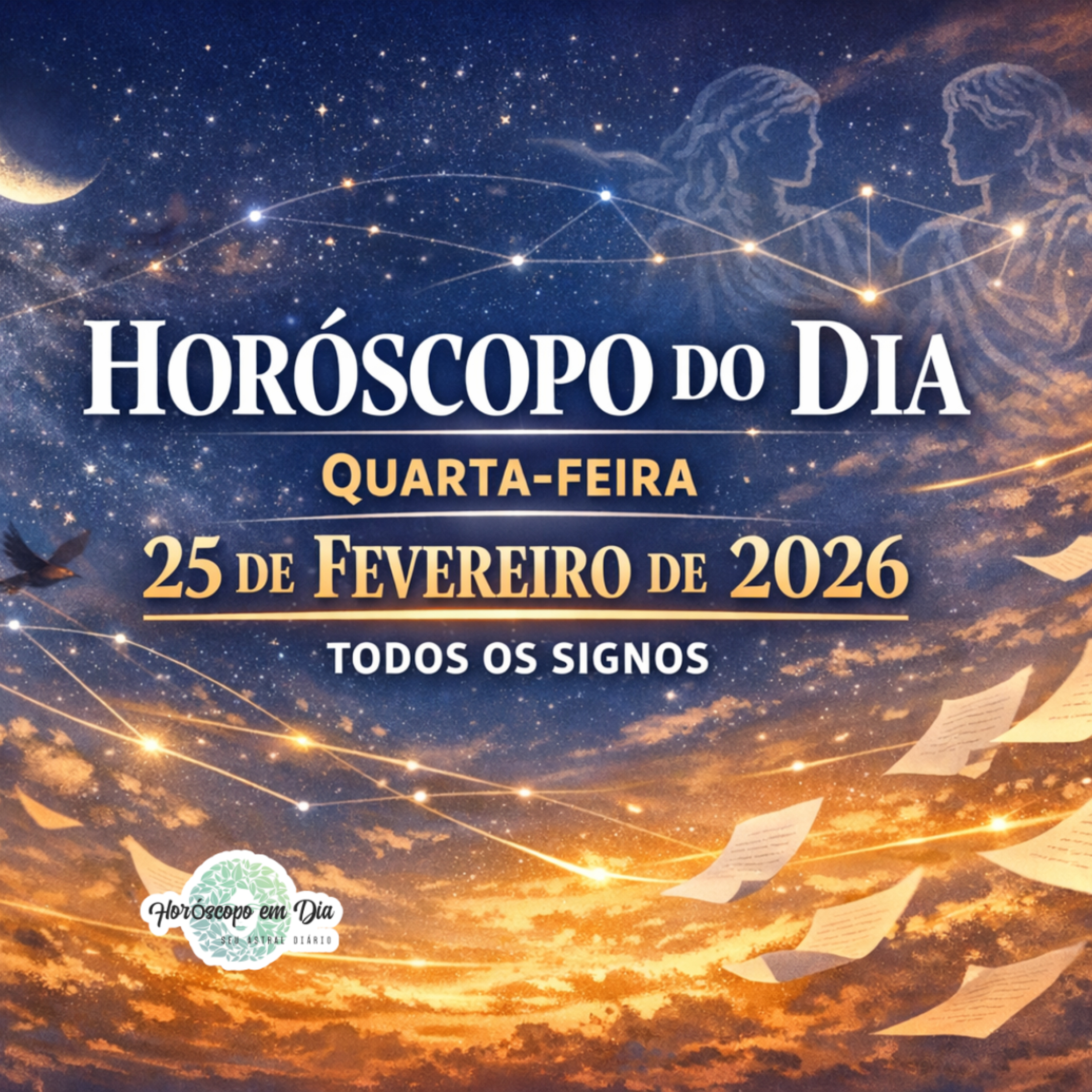 Horóscopo do Dia, Quarta-feira, 25 de Fevereiro de 2026. Todos os signos. episode artwork