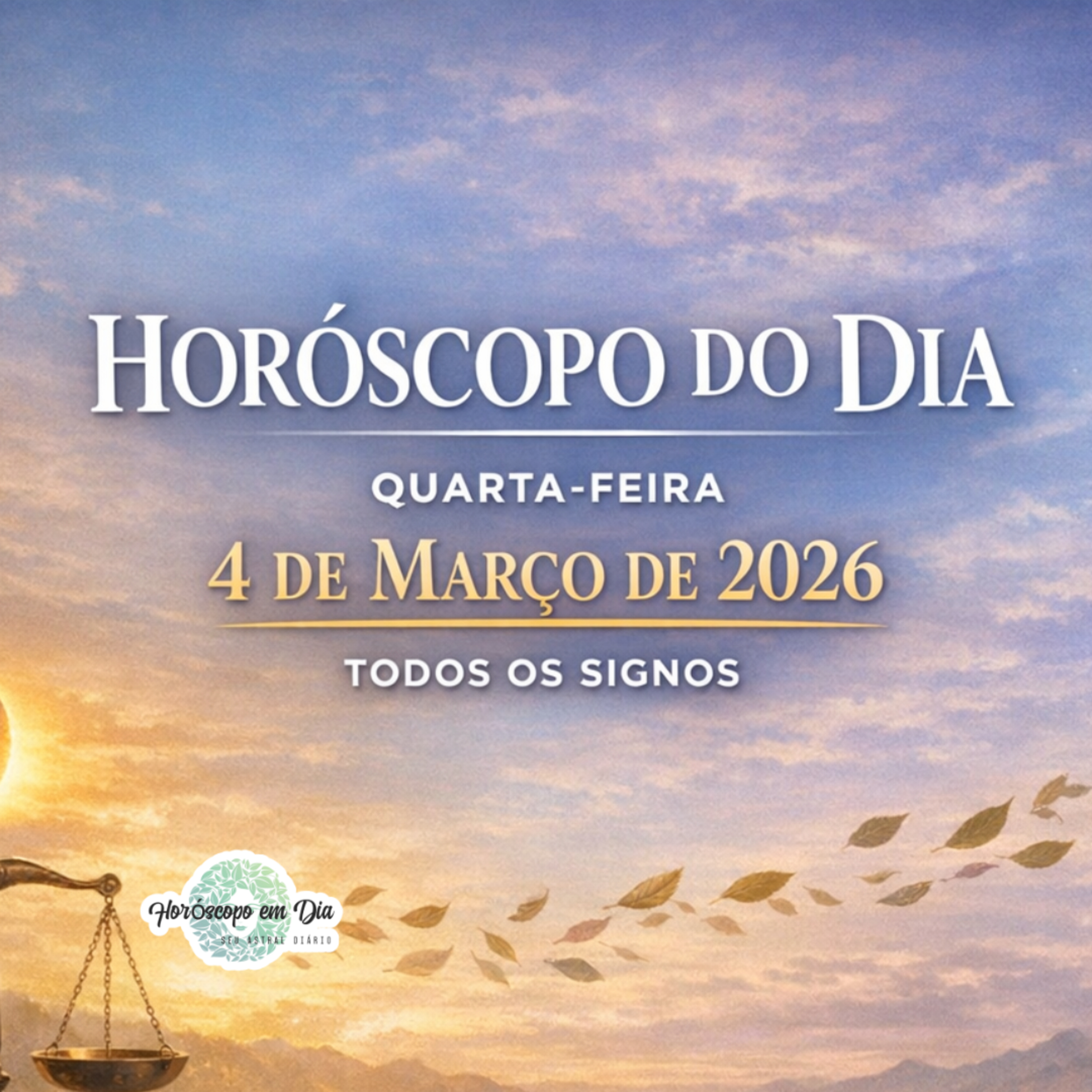 Horóscopo do Dia, Quarta-feira, 4 de Março de 2026. Todos os signos. episode artwork