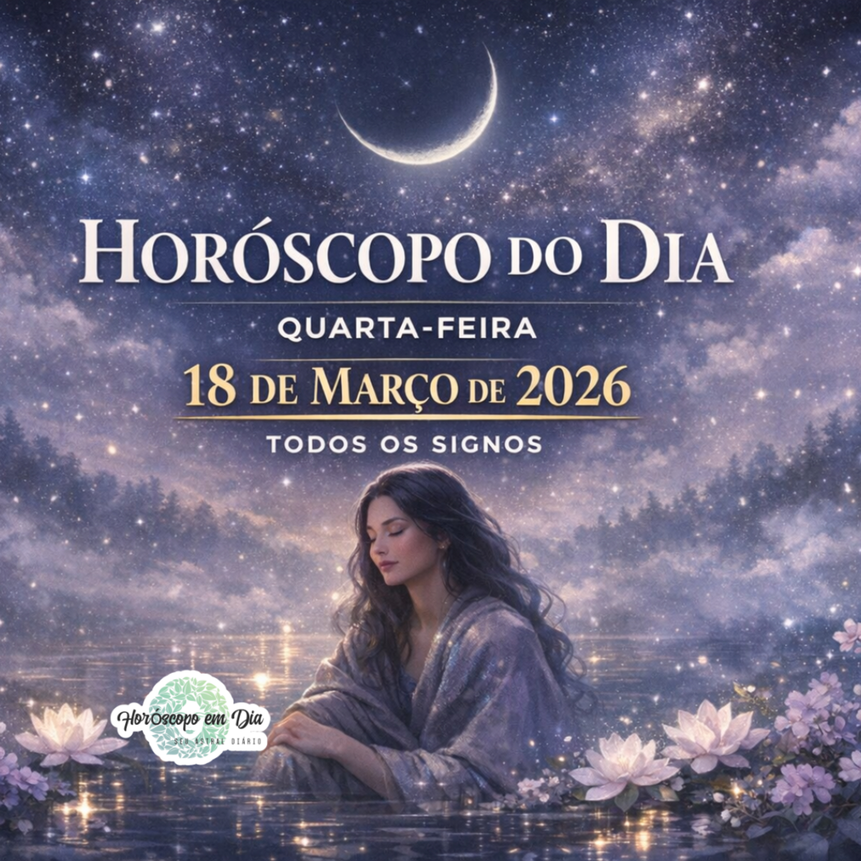 Horóscopo do Dia, Quarta-feira, 18 de Março de 2026. Todos os signos. episode artwork