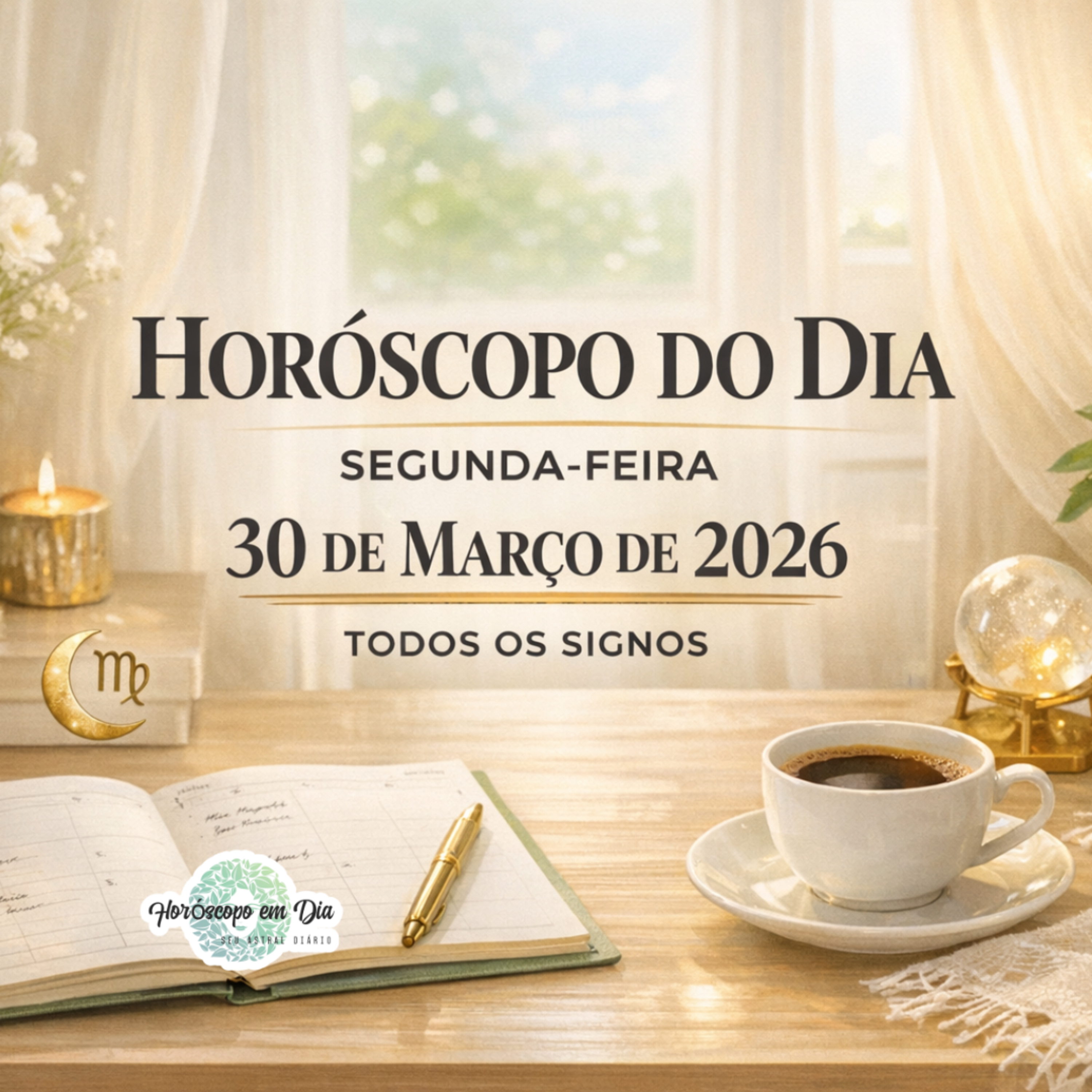 Horóscopo do Dia, Segunda-feira, 30 de Março de 2026. Todos os signos. episode artwork