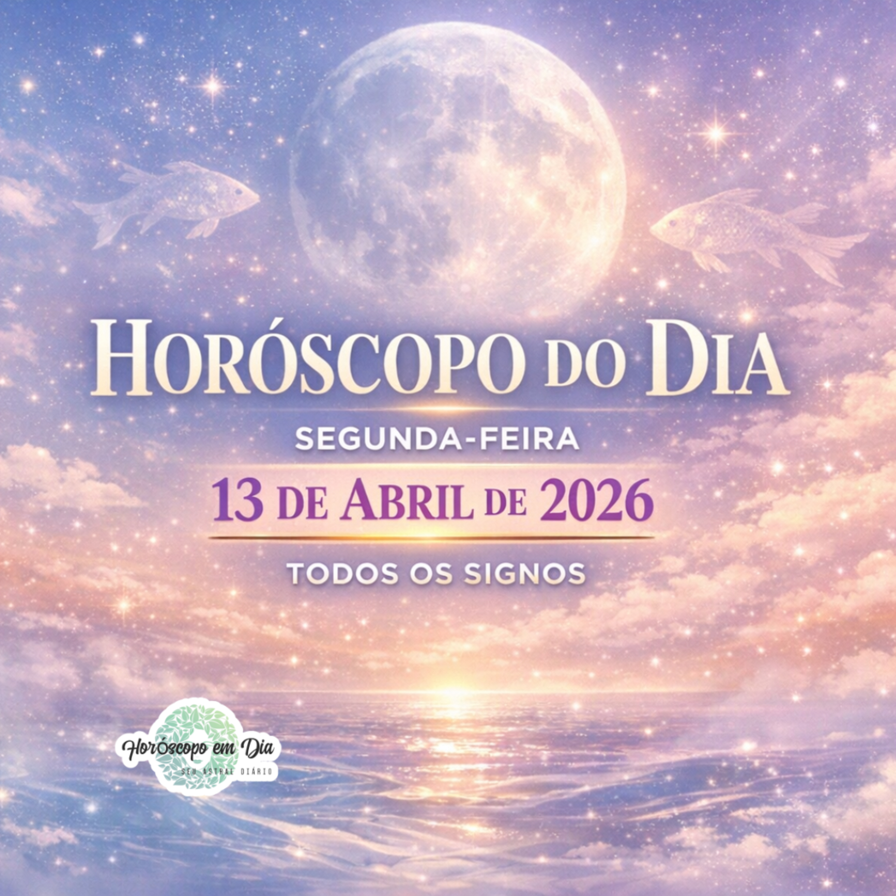 Horóscopo do Dia, Segunda-feira, 13 de Abril de 2026. Todos os signos. episode artwork