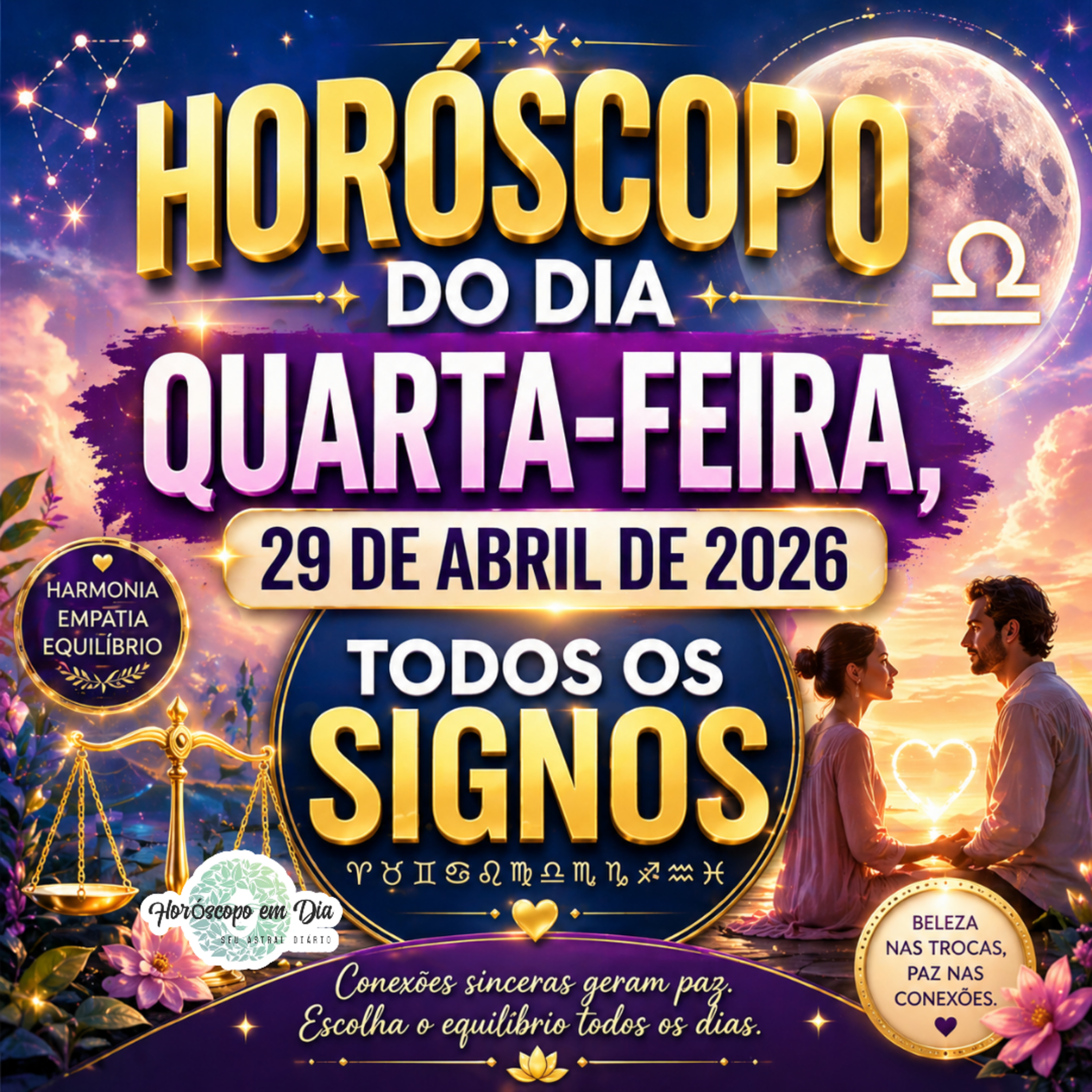 Horóscopo do Dia, Quarta-feira, 29 de Abril de 2026. Todos os signos. episode artwork