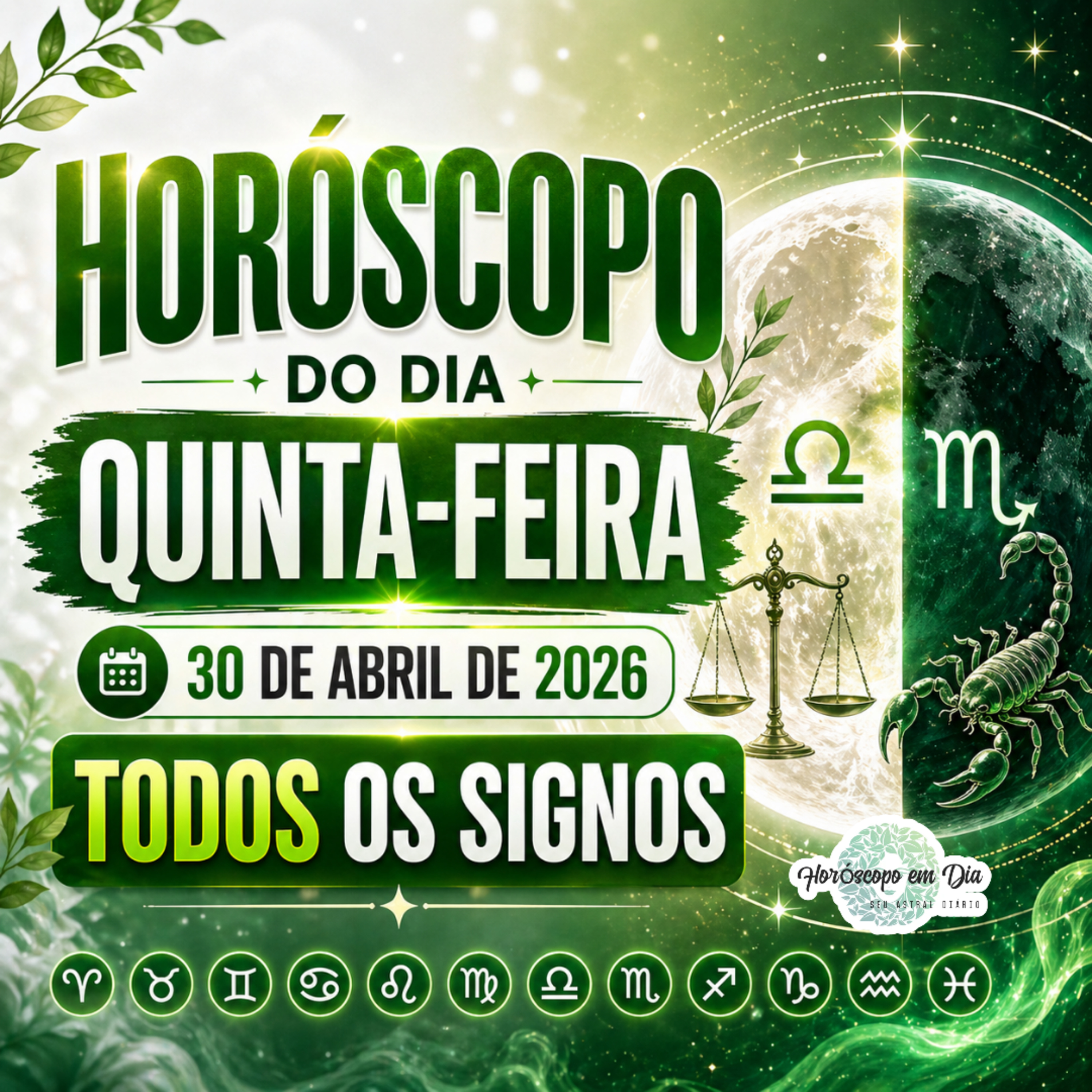 Horóscopo do Dia, Quinta-feira, 30 de Abril de 2026. Todos os signos. episode artwork