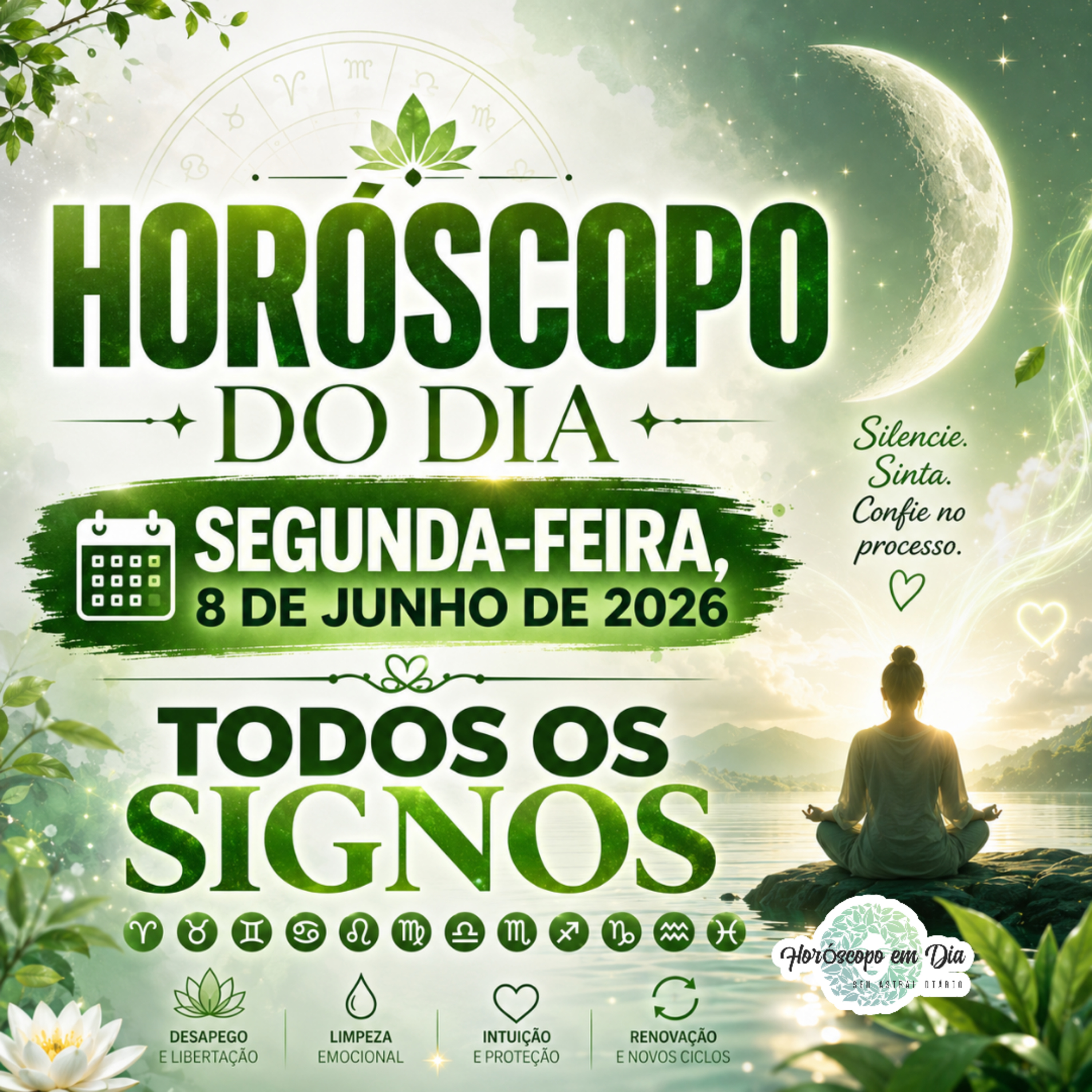 Horóscopo do Dia, Segunda-feira, 8 de Junho de 2026. Todos os signos. episode artwork