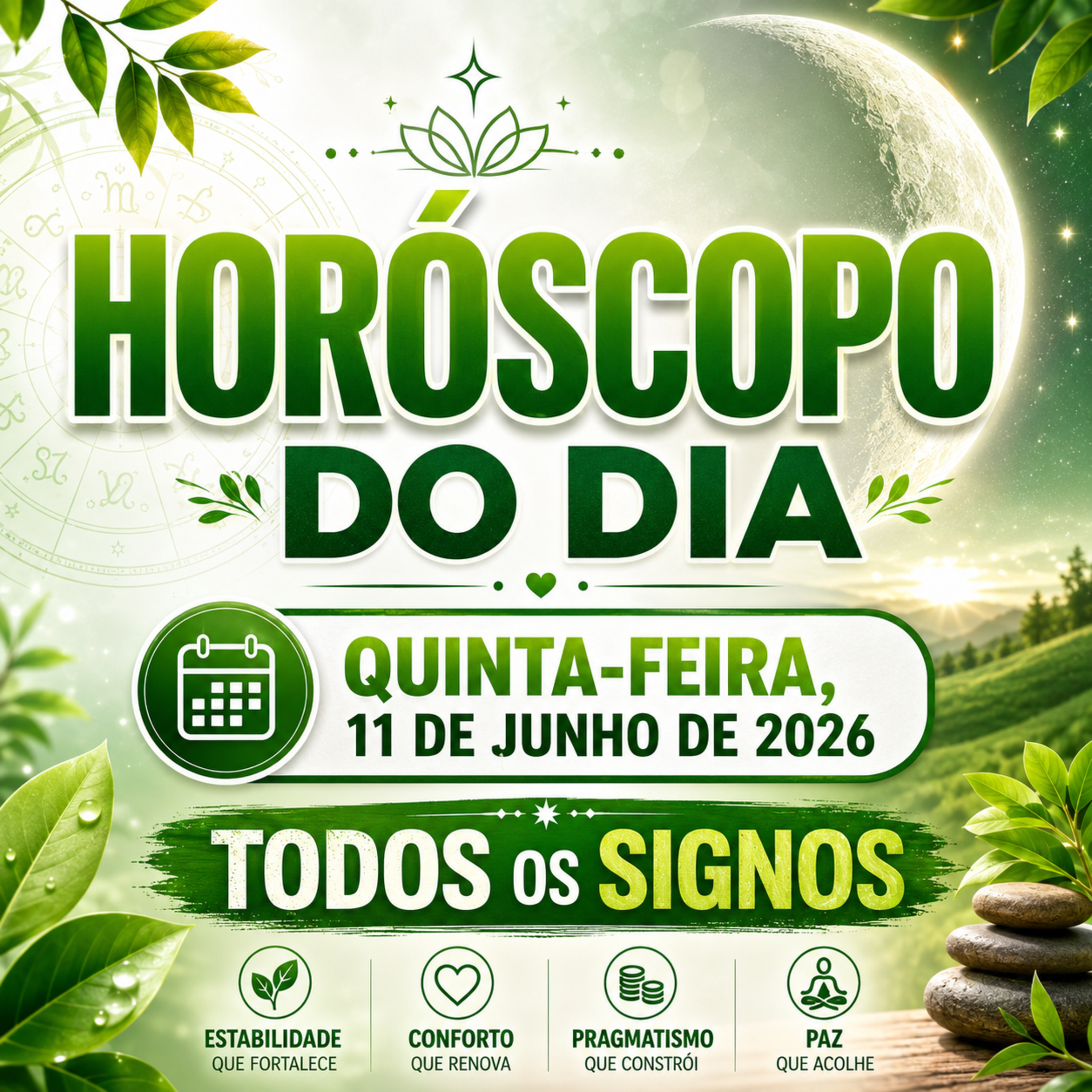Horóscopo do Dia, Quinta-feira, 11 de Junho de 2026. Todos os signos. episode artwork