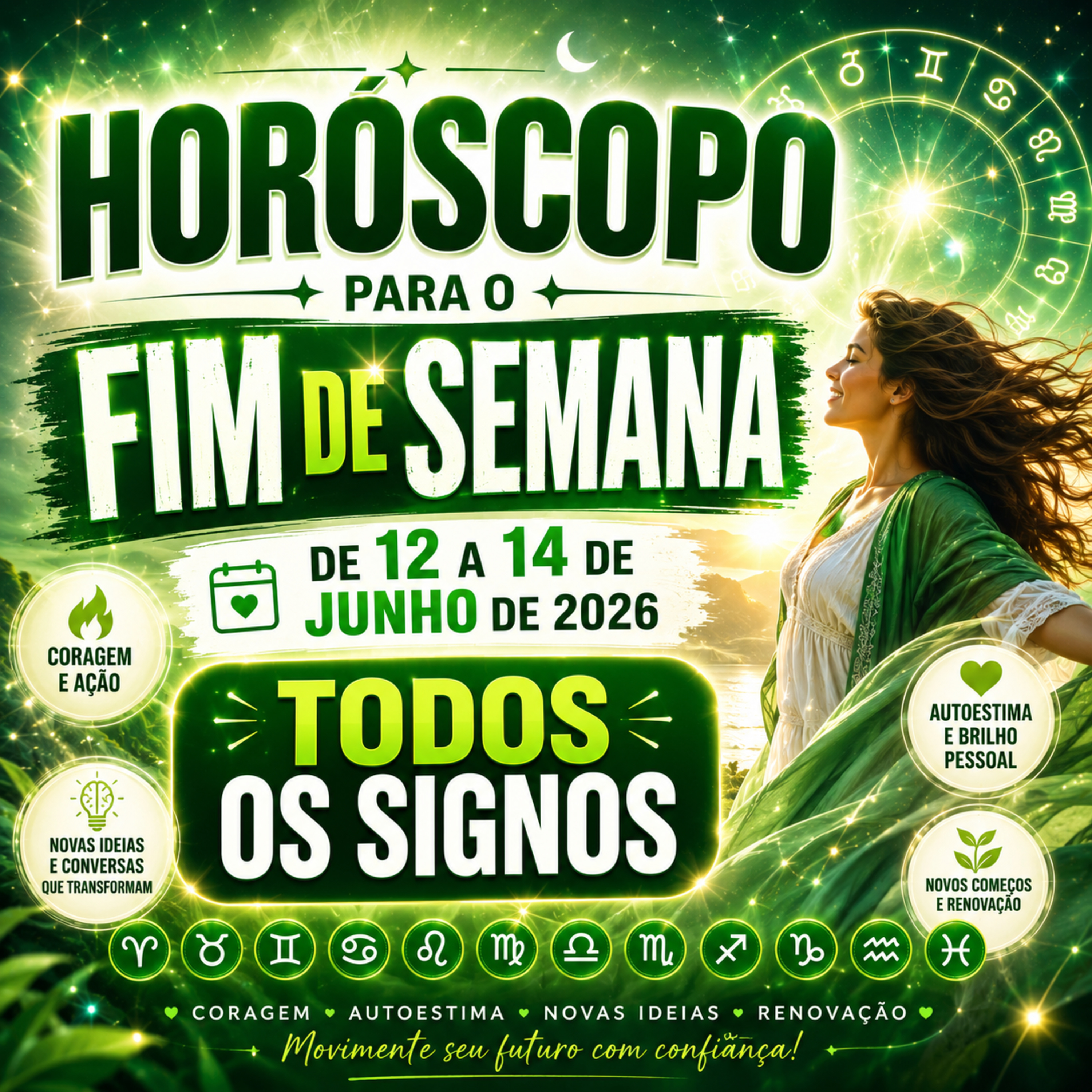 Horóscopo para o fim de semana, de 12 a 14 de Junho de 2026. Todos os signos. episode artwork