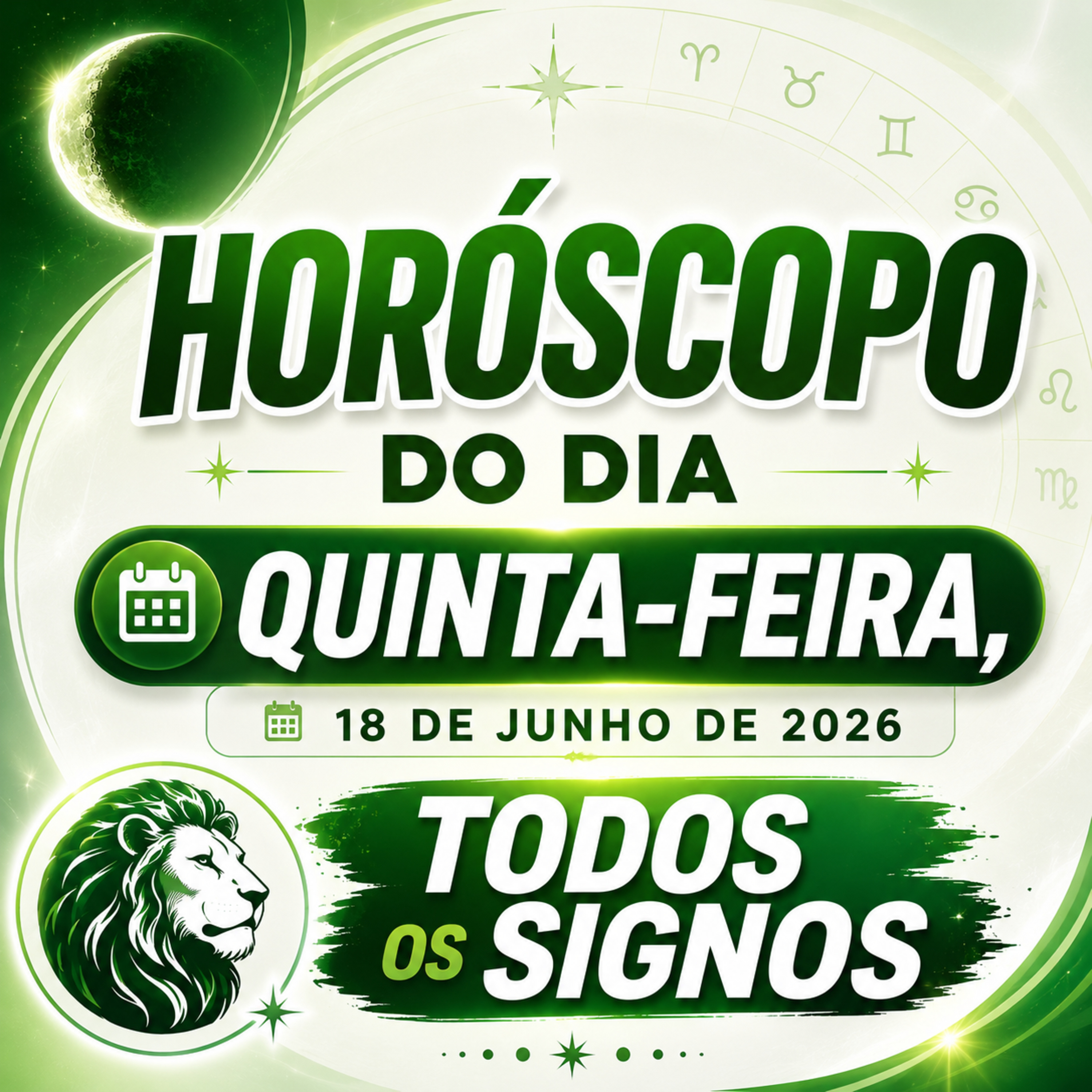 Horóscopo do Dia, Quinta-feira, 18 de Junho de 2026. Todos os signos. episode artwork