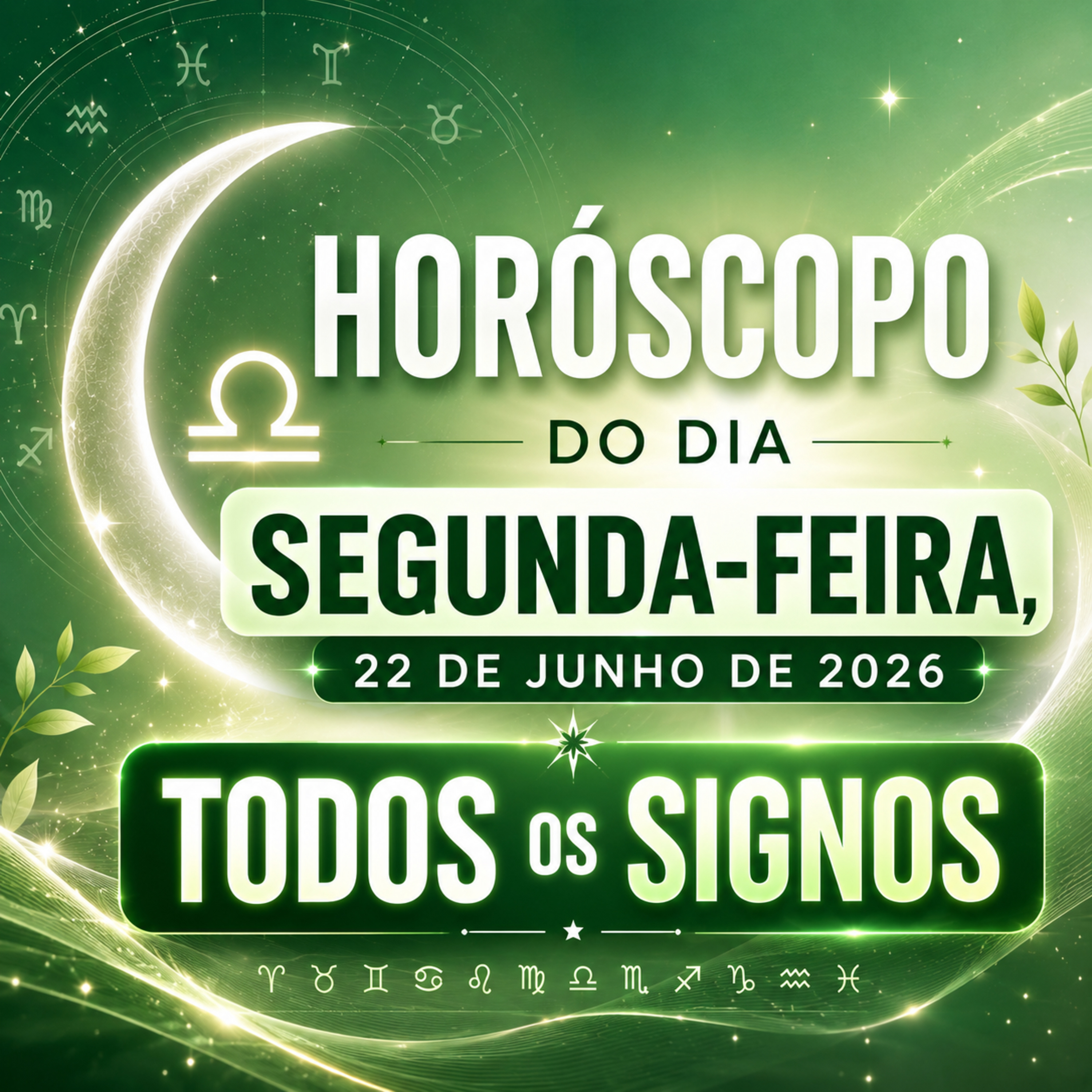 Horóscopo do Dia, Segunda-feira, 22 de Junho de 2026. Todos os signos. episode artwork