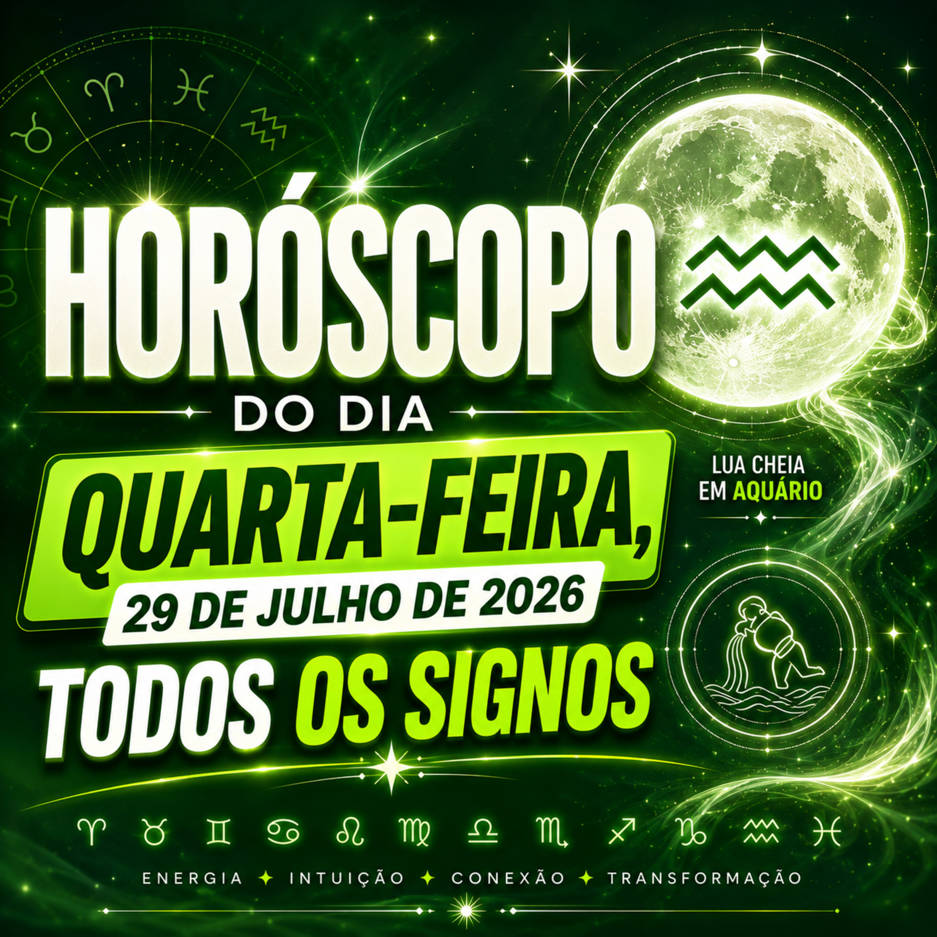 Horóscopo do Dia, Quarta-feira, 29 de Julho de 2026. Todos os signos. episode artwork