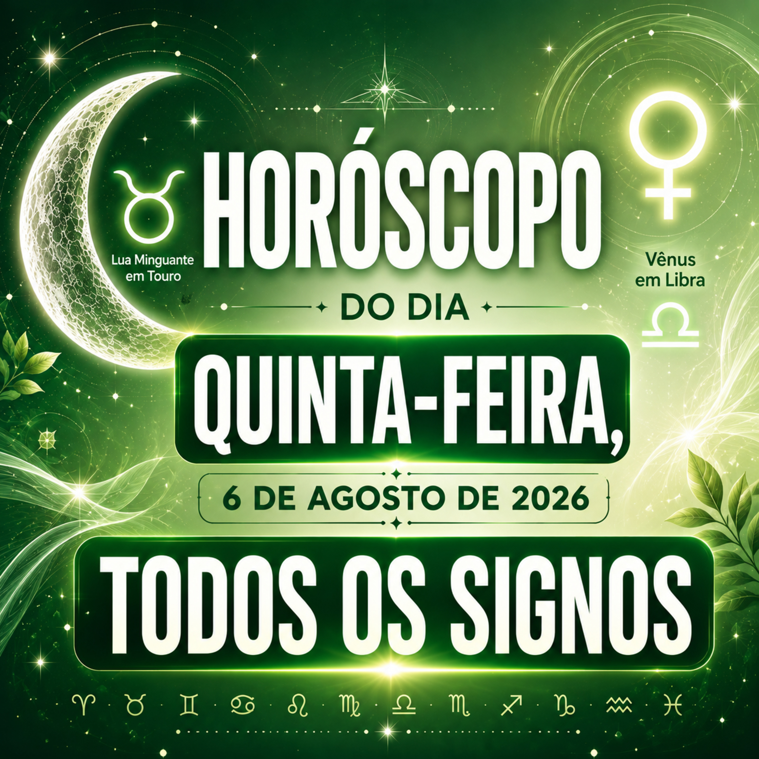 Horóscopo do Dia, Quinta-feira, 6 de Agosto de 2026. Todos os signos. episode artwork