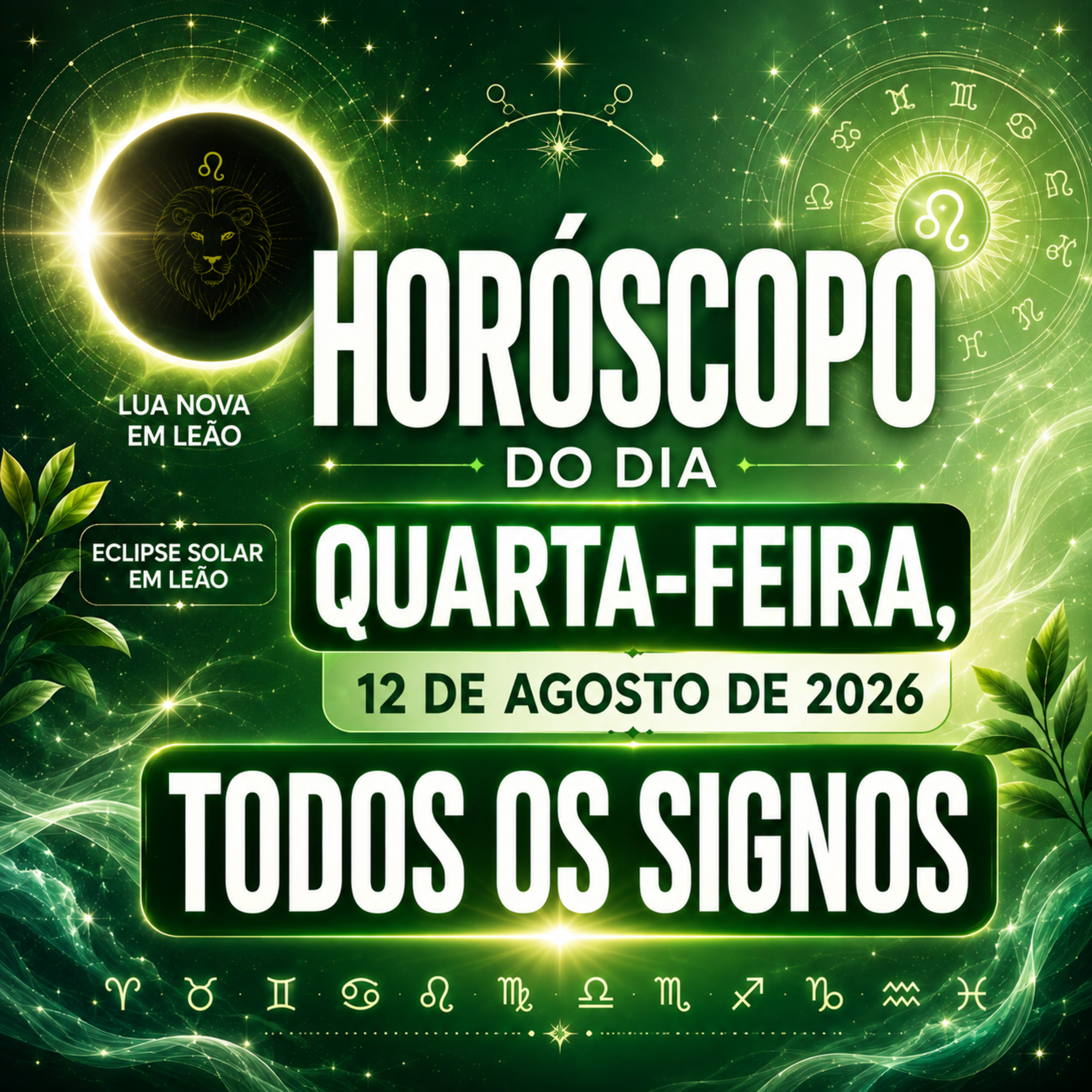 Horóscopo do Dia, Quarta-feira, 12 de Agosto de 2026. Todos os signos. episode artwork
