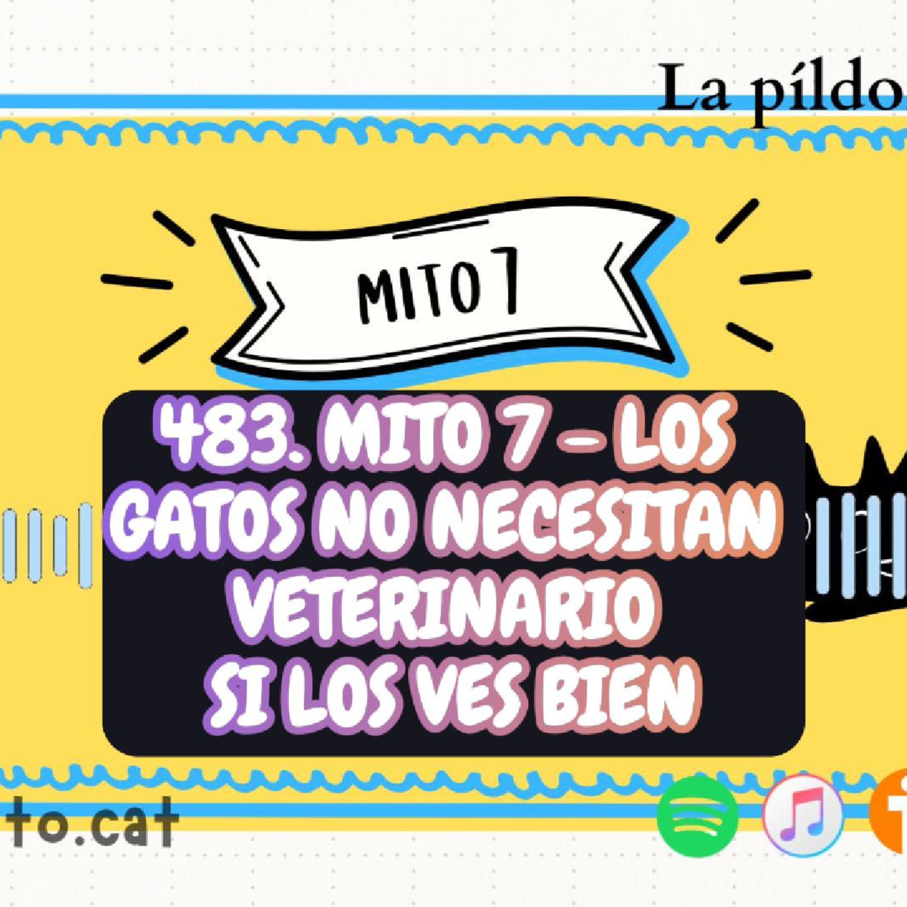 Imagen del episodio 483. Mito 7 - Los gatos no necesitan ir al veterinario si los ves bien