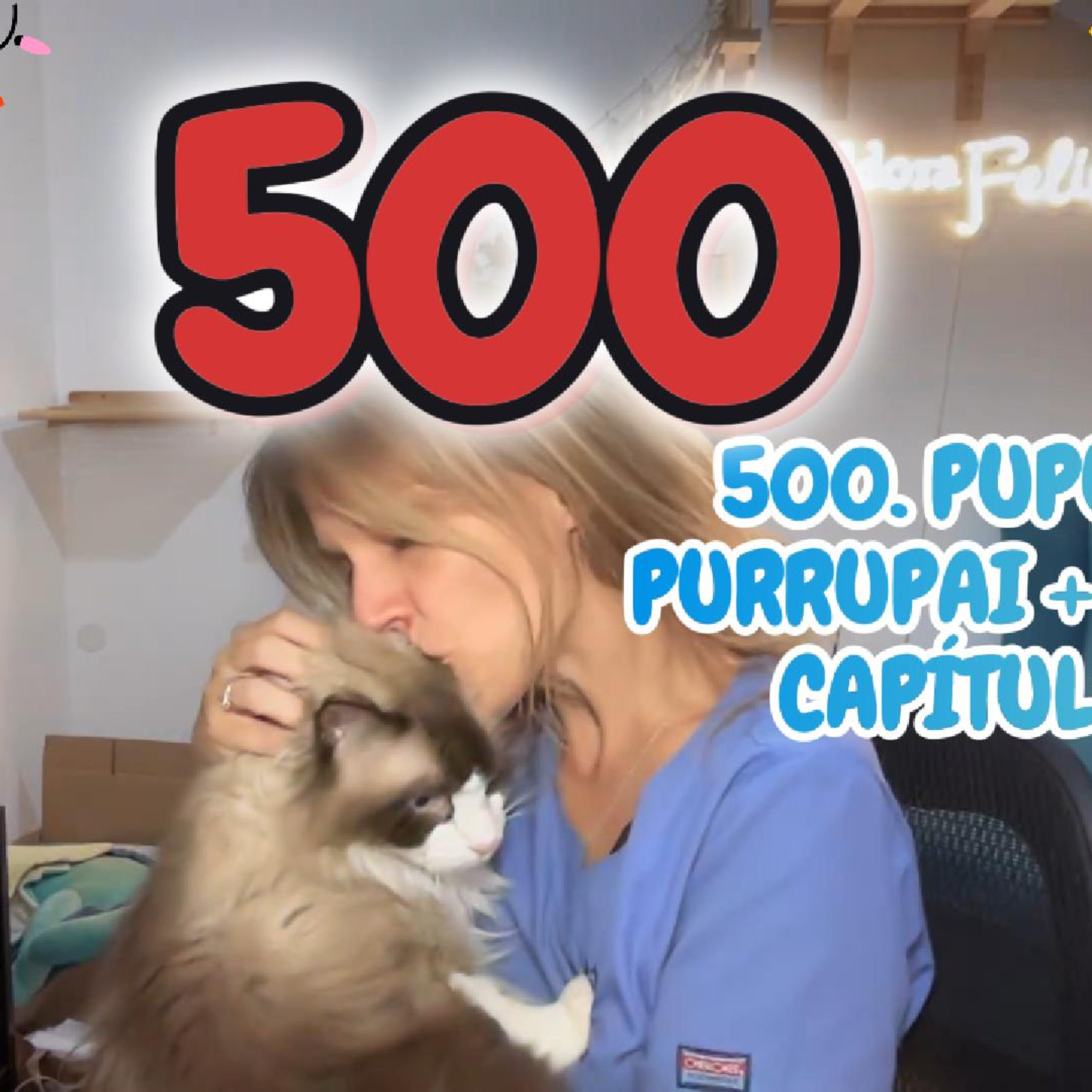 Imagen del episodio 500. Pupusito y PurrupAI + Especial capítulo 500