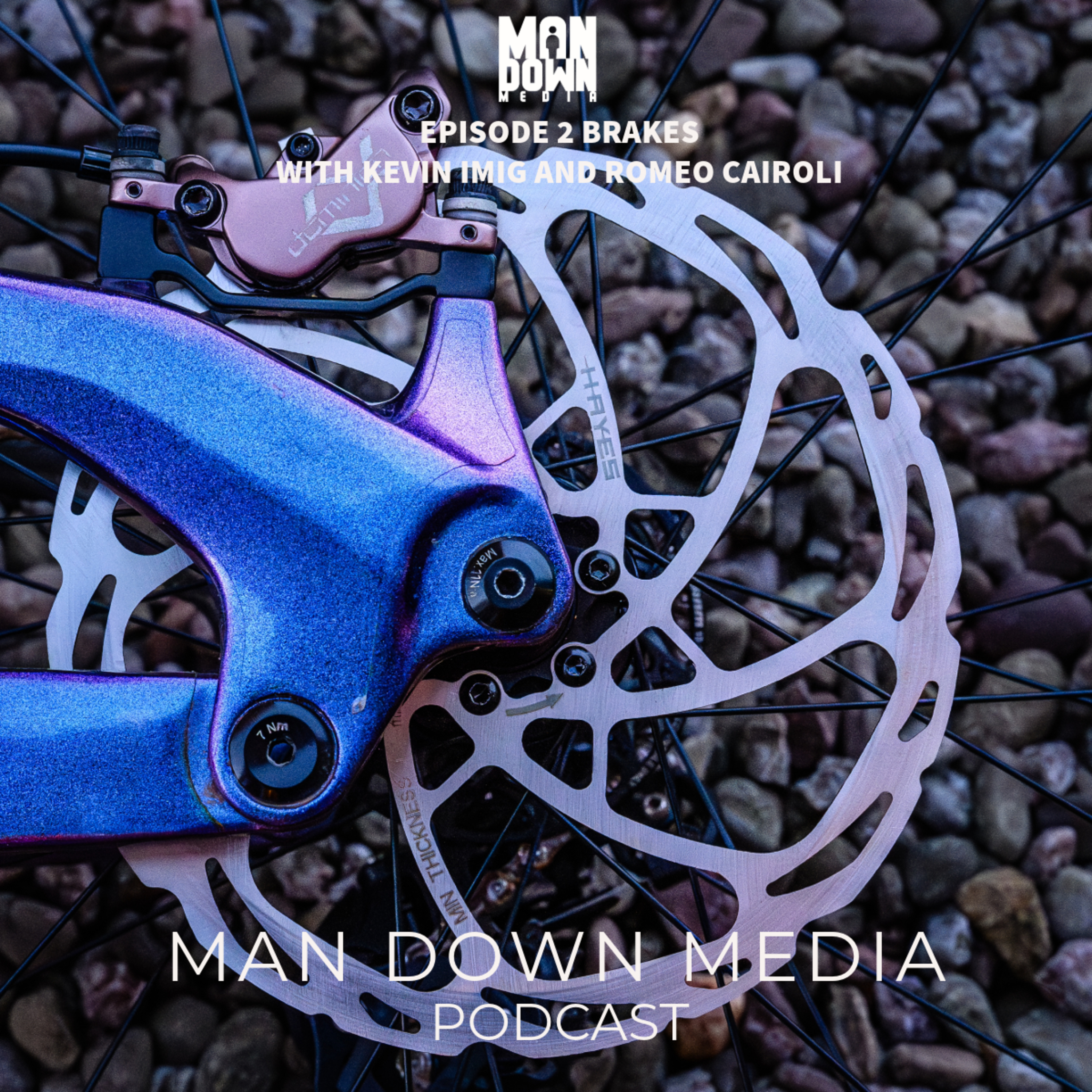 Man Down Media Podcast Episode 2: Brakes With Kevin Imig from Hayes and Romeo Cairoli from Gamux Racing  episode artwork