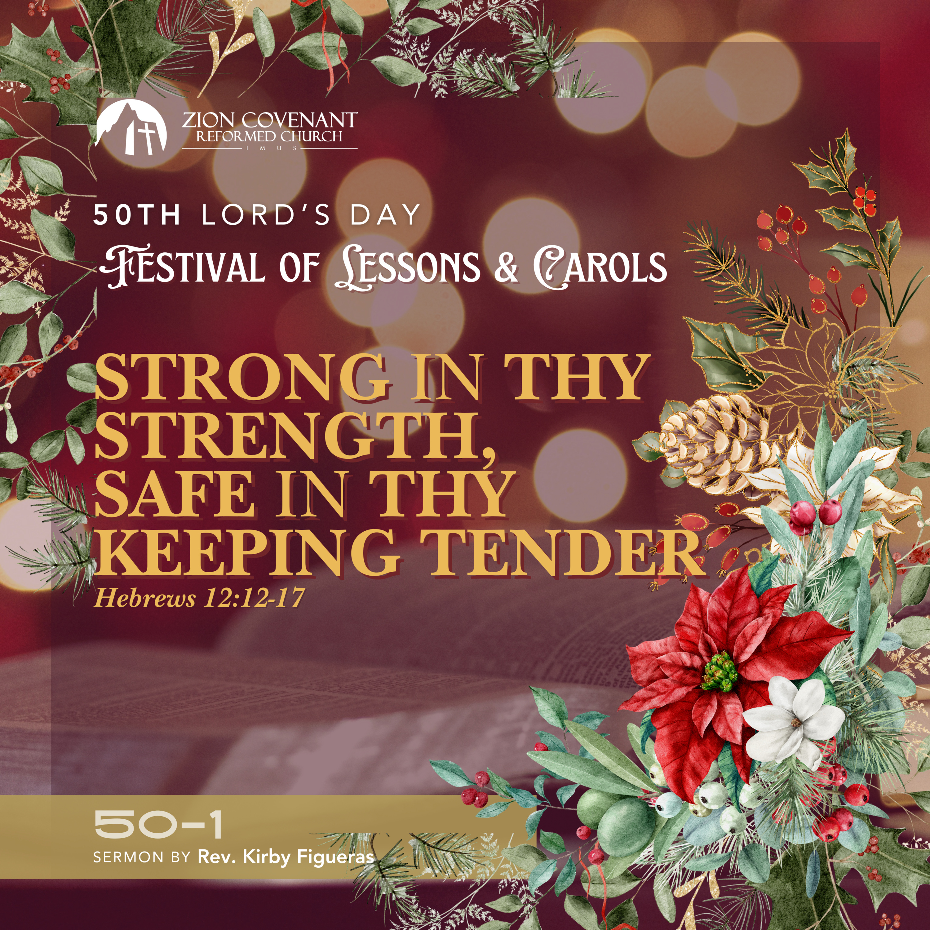 “Strong In Thy Strength, Safe In Thy Keeping Tender” (Hebrews 12:12-17) episode artwork