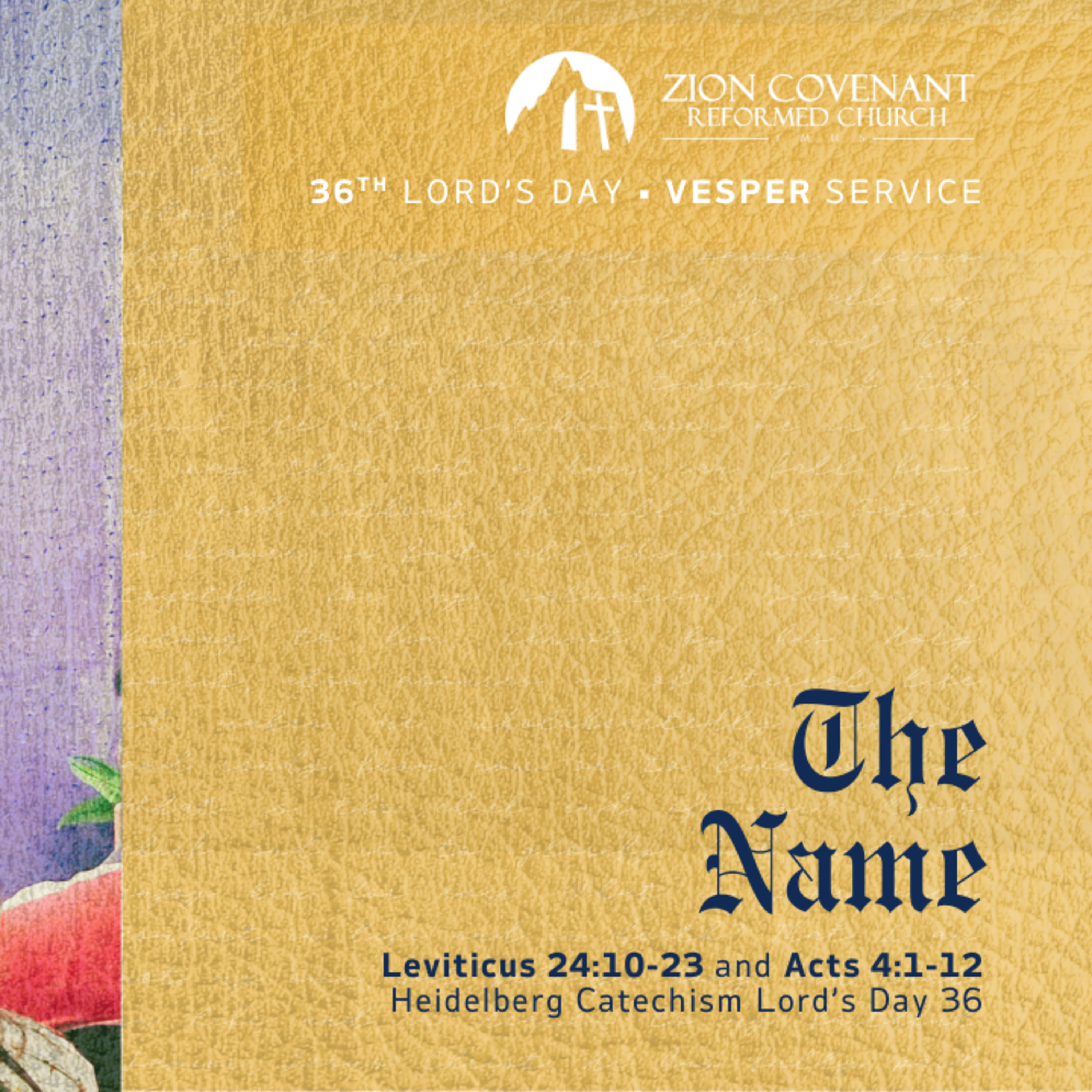 “The Name” (Heidelberg Catechism LD 36) episode artwork