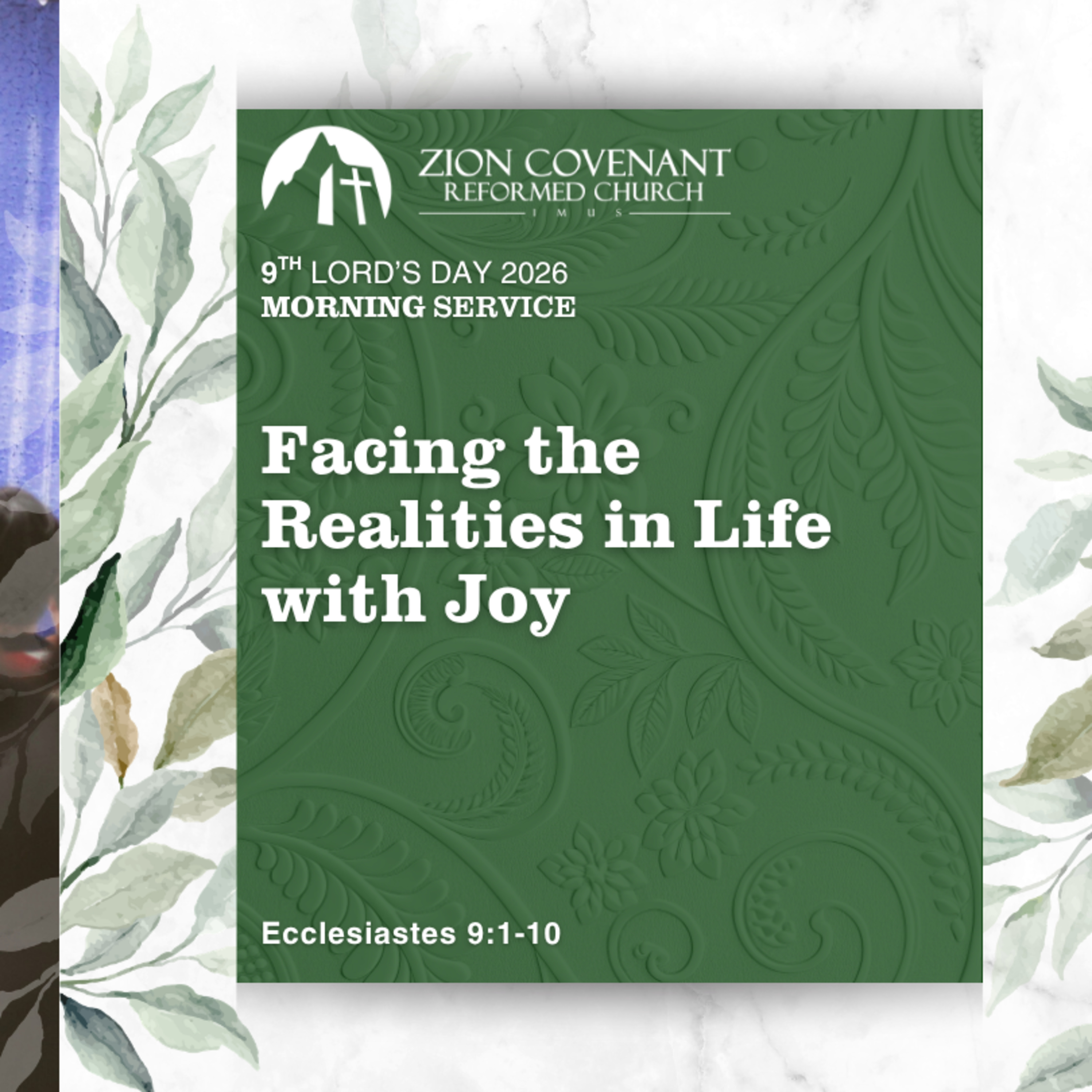"Facing the Realities in Life with Joy" (Ecclesiastes 9:1-10) episode artwork